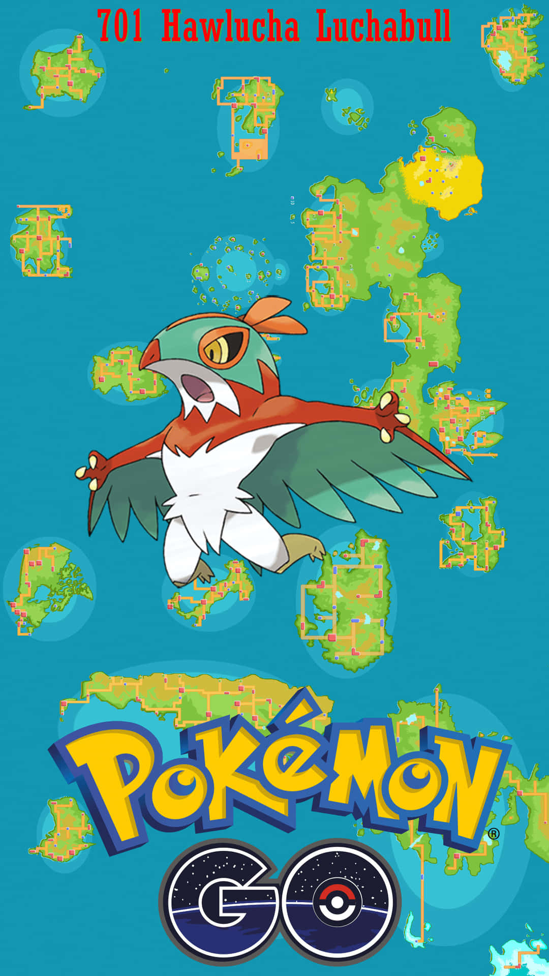 Hawlucha Pokemon Style Maps Background
