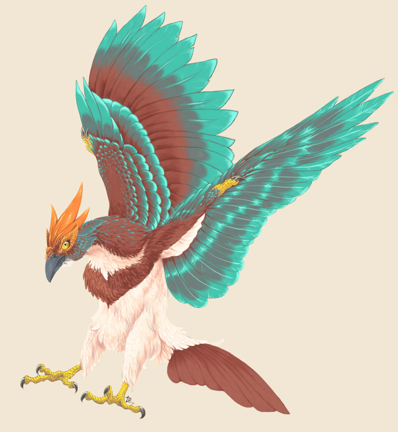 Hawlucha Realistic Eagle Background