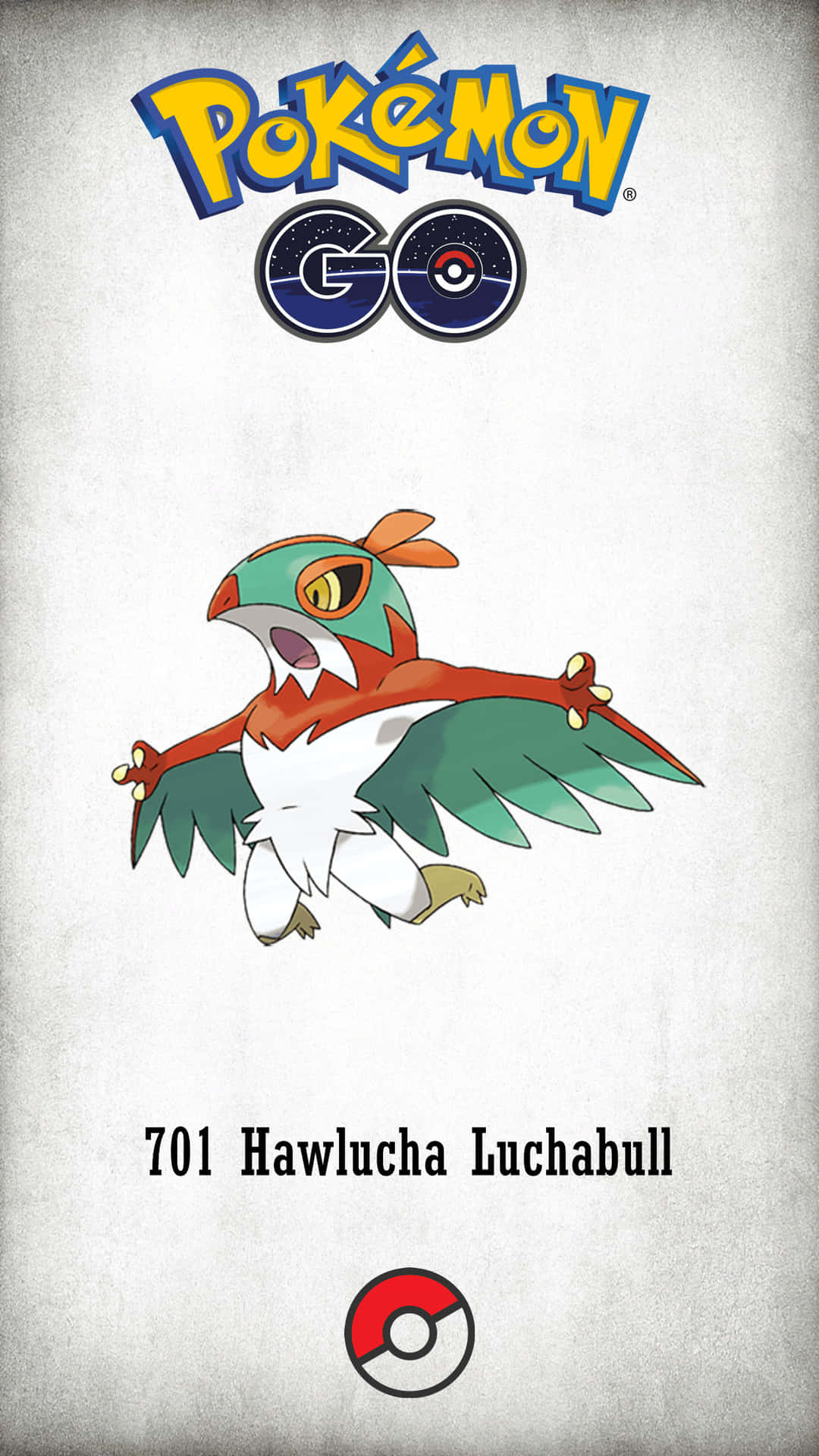 Hawlucha With Pokemon Go Logo Background