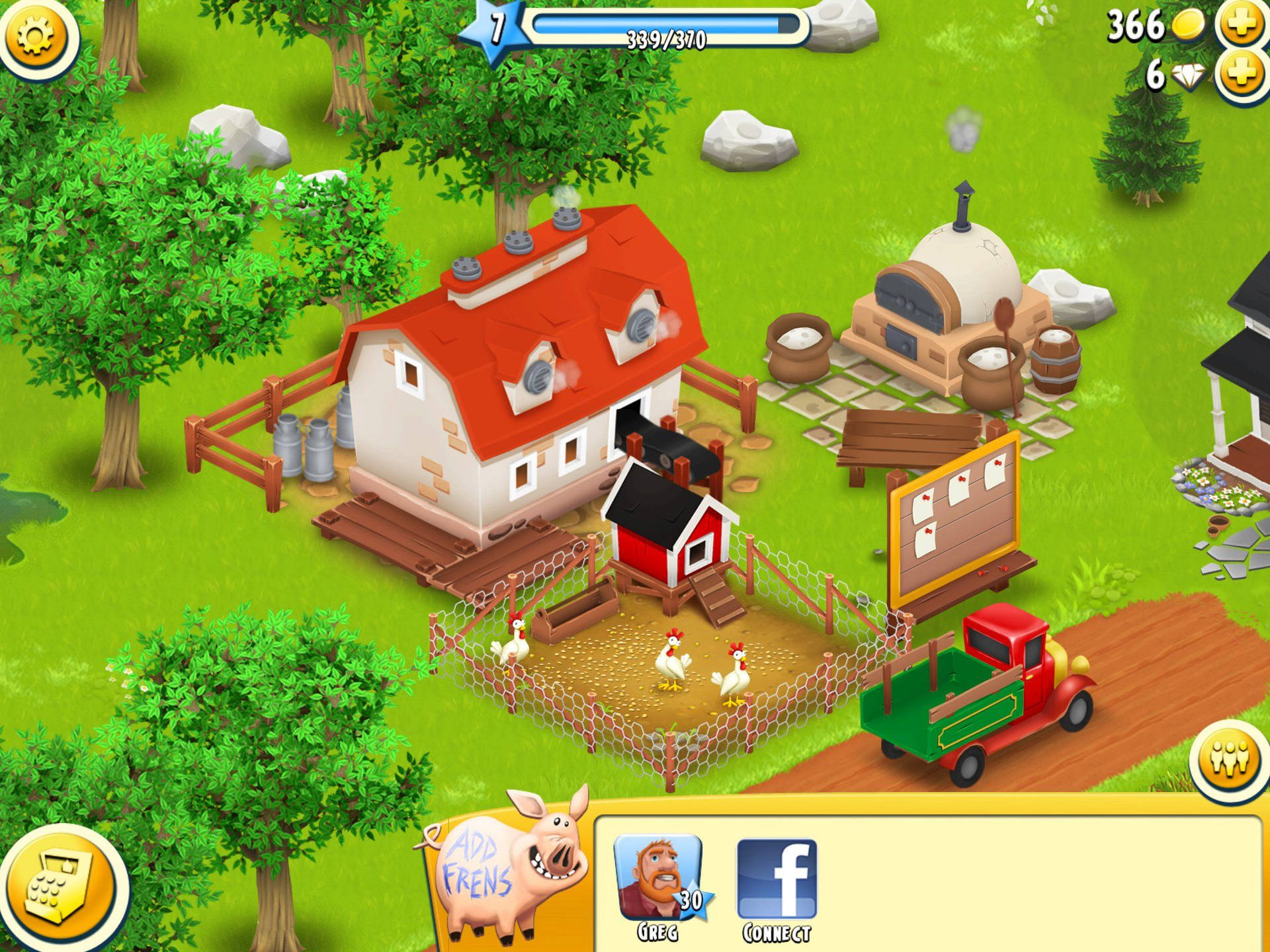 Hay Day Bakery And Dairy Buildings Background