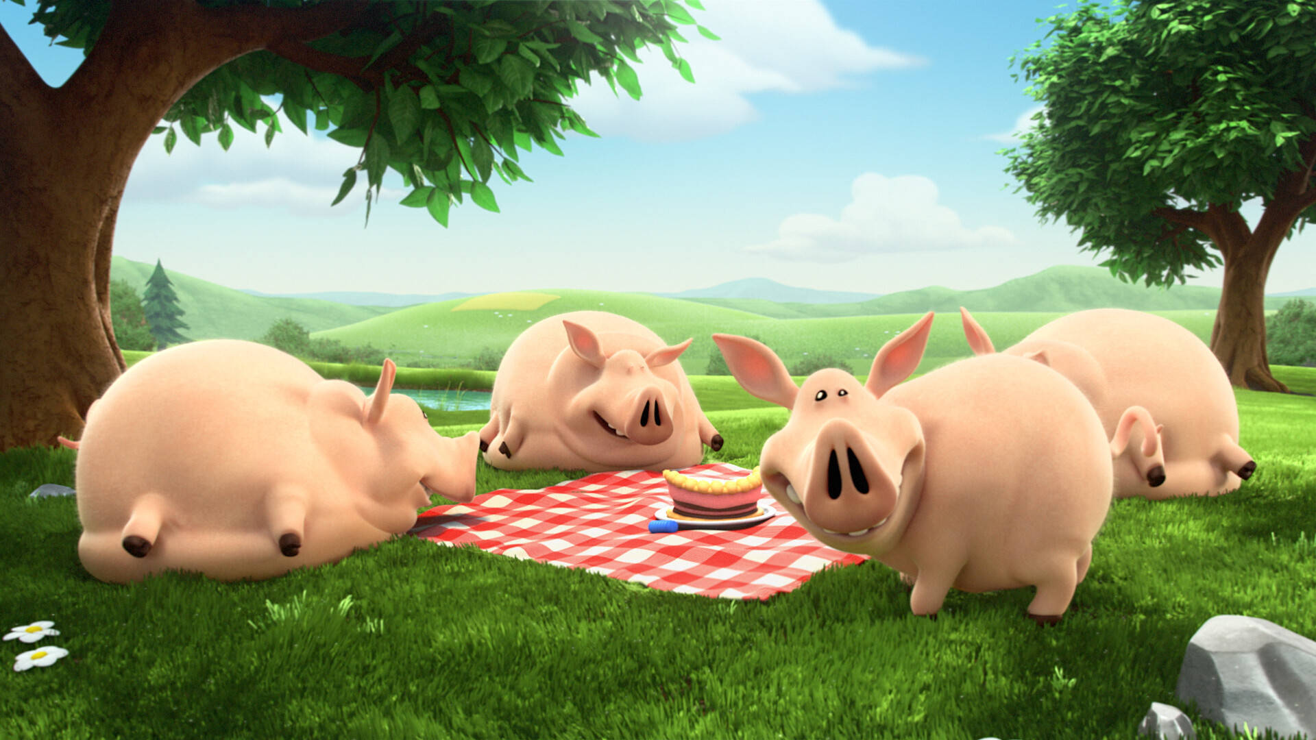 Hay Day Pigs Picnic Background
