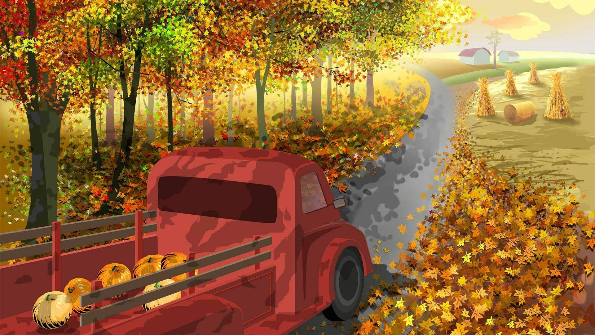 Hay Day Red Farm Truck Background