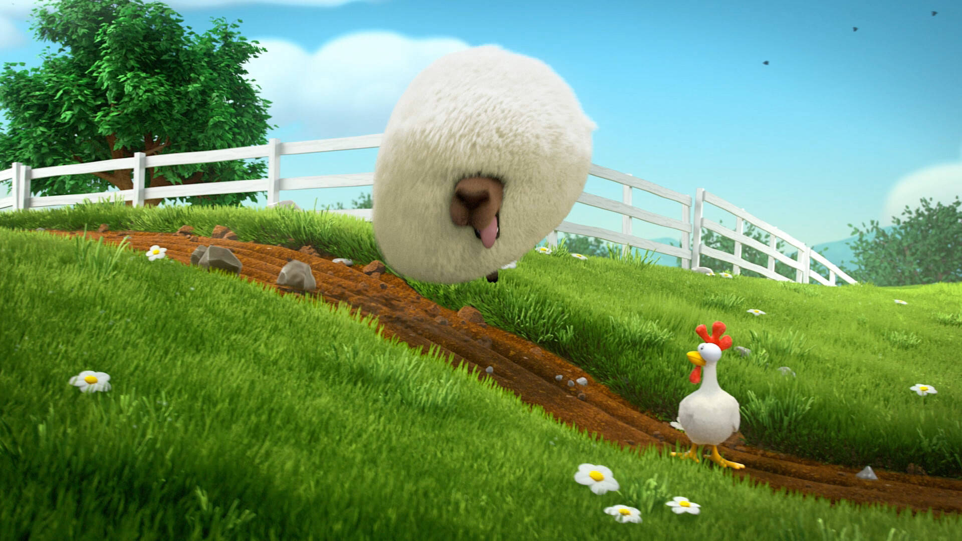 Hay Day Sheep And Chicken Background