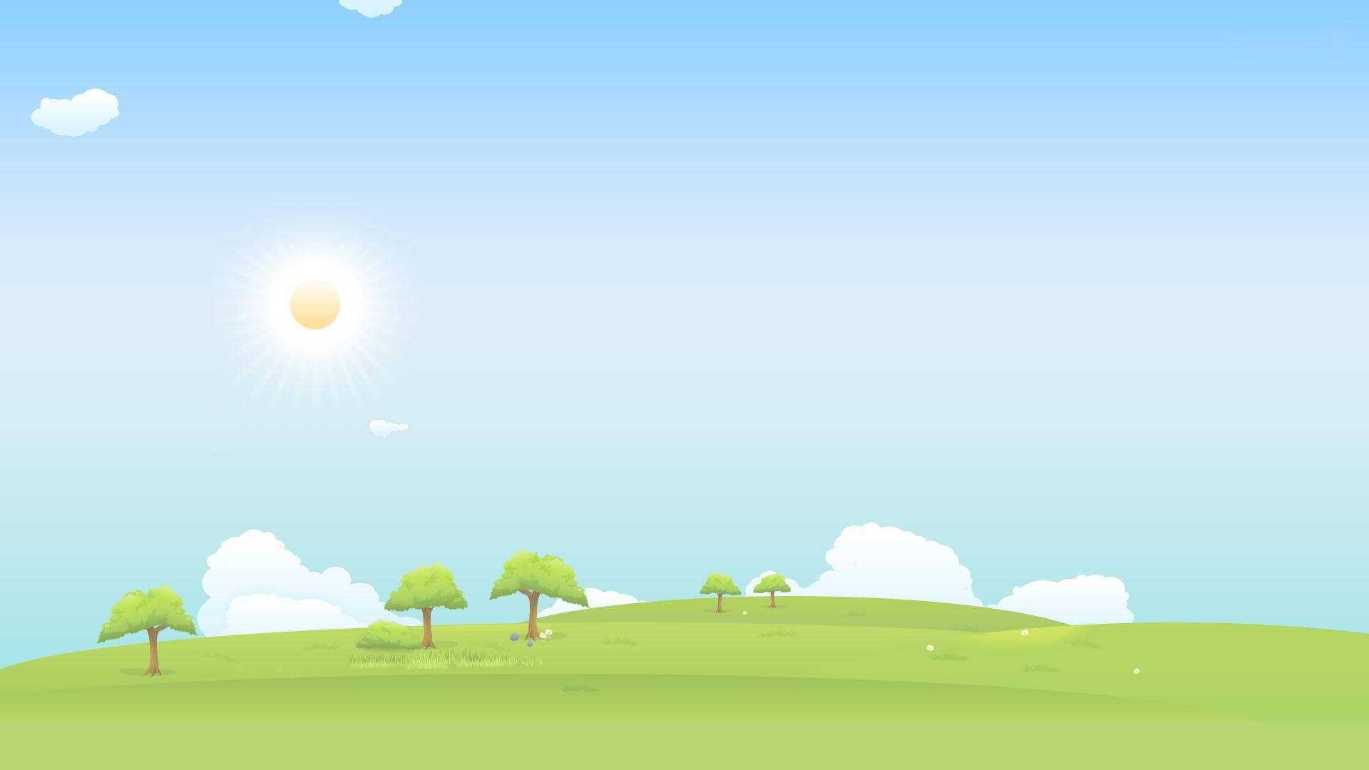 Hay Day Sunshine On Hill Background