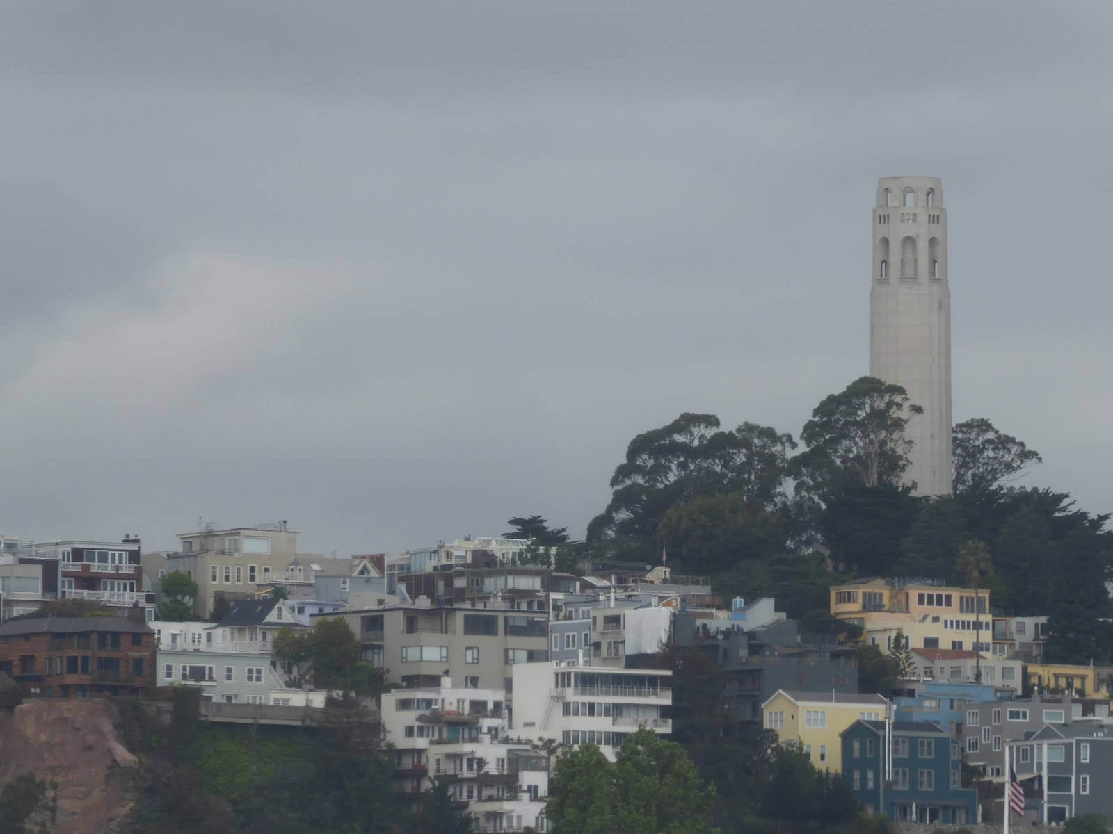 Hazy Coit Tower View Background