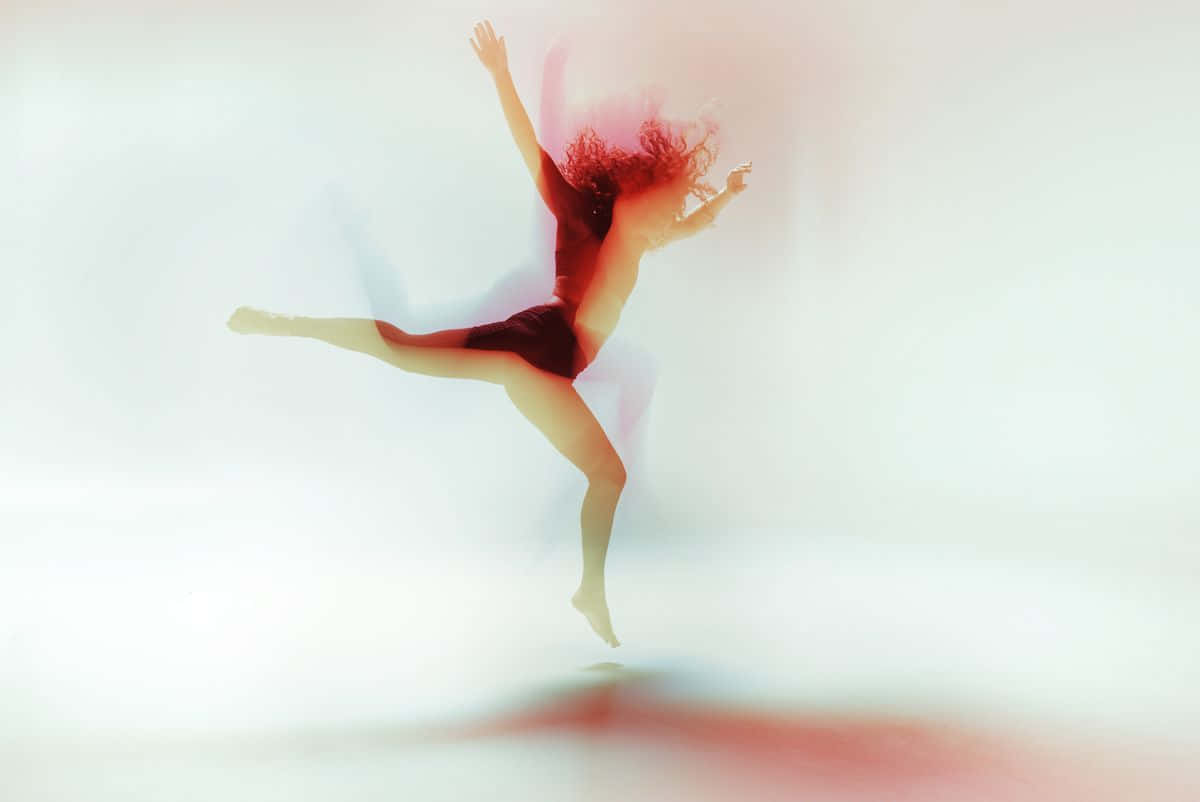 Hazy Cute Gymnastics Art Background