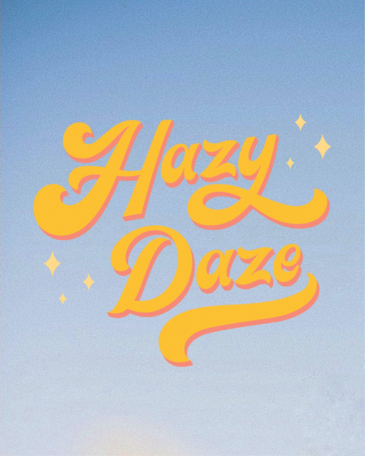 Hazy Daze 70s Retro Aesthetic Background