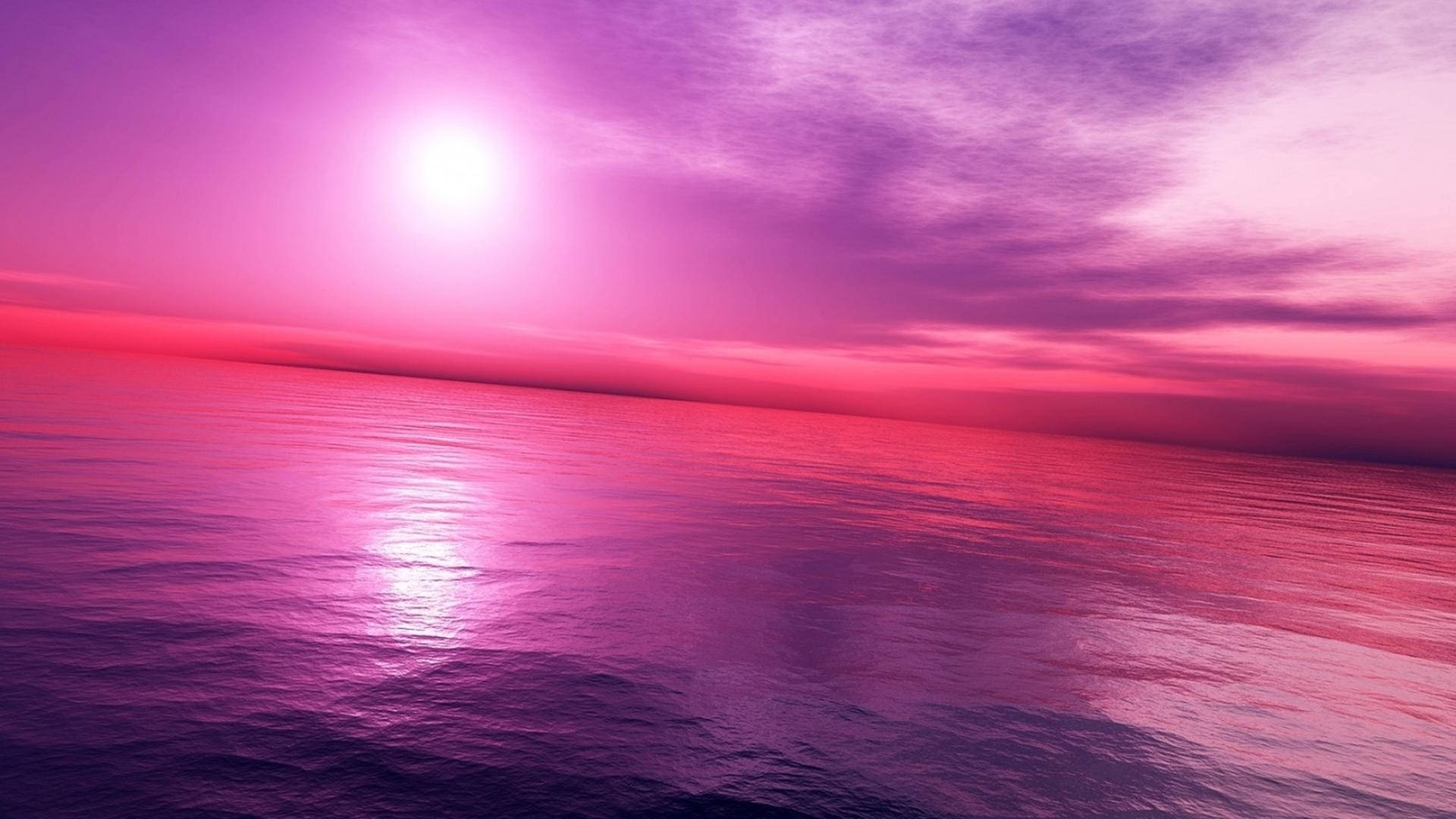 Hazy Pink Sunset Background