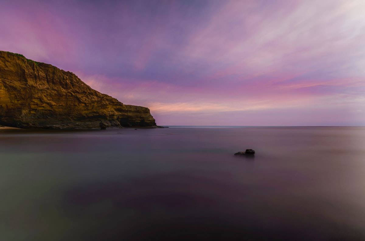 Hazy Purple San Diego Oceanography Background