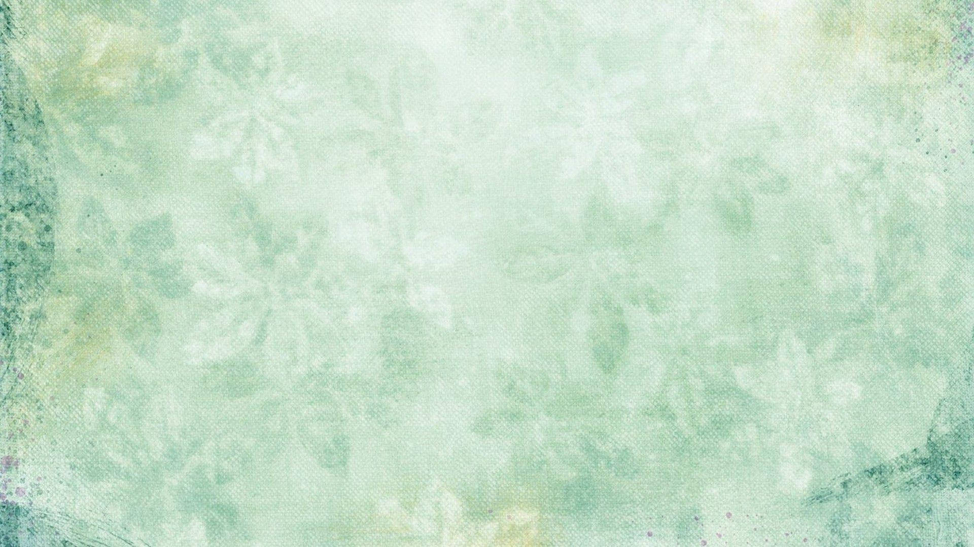 Hazy White Flowers Sage Green Desktop Background