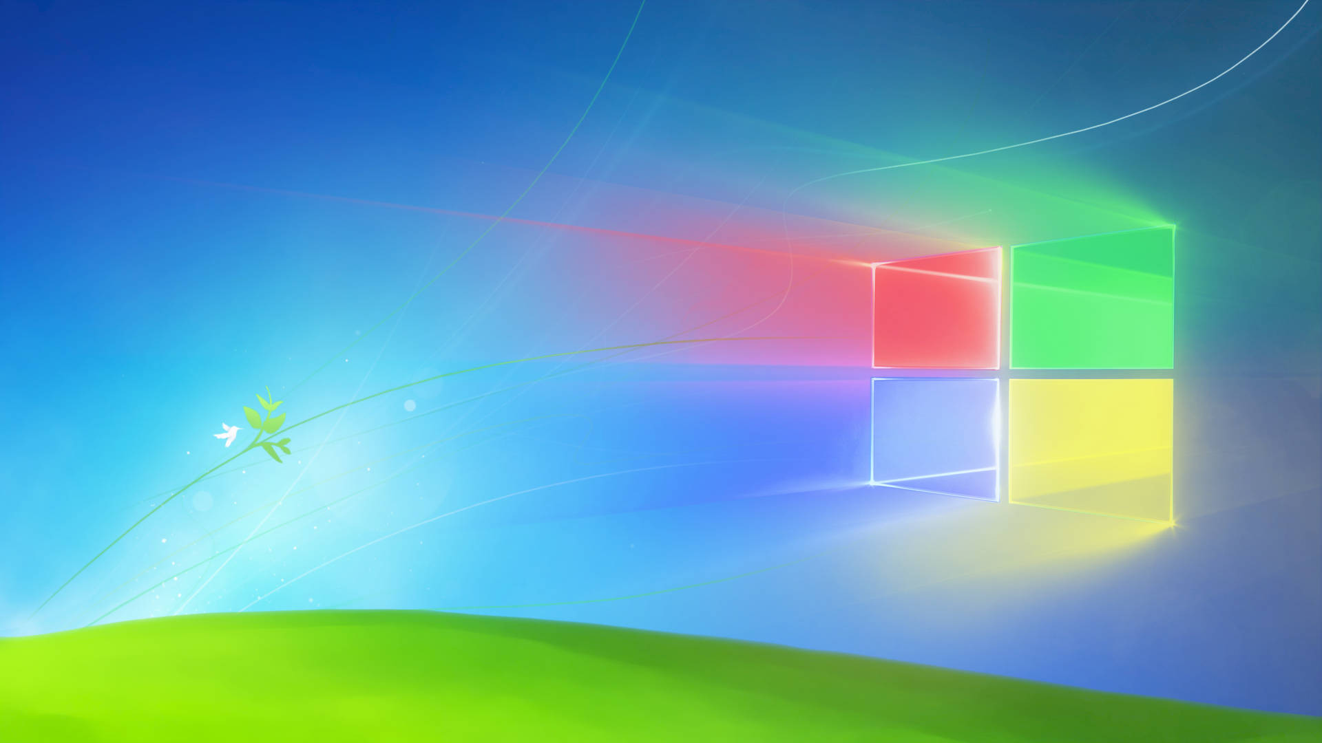 Hazy Windows Logo Computer Lock Screen Background