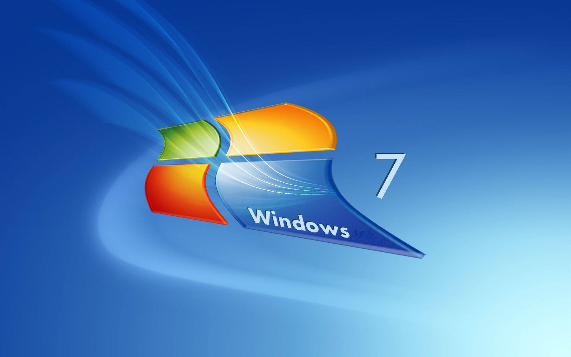 Hd 3d Windows 7 Distorted Logo Background