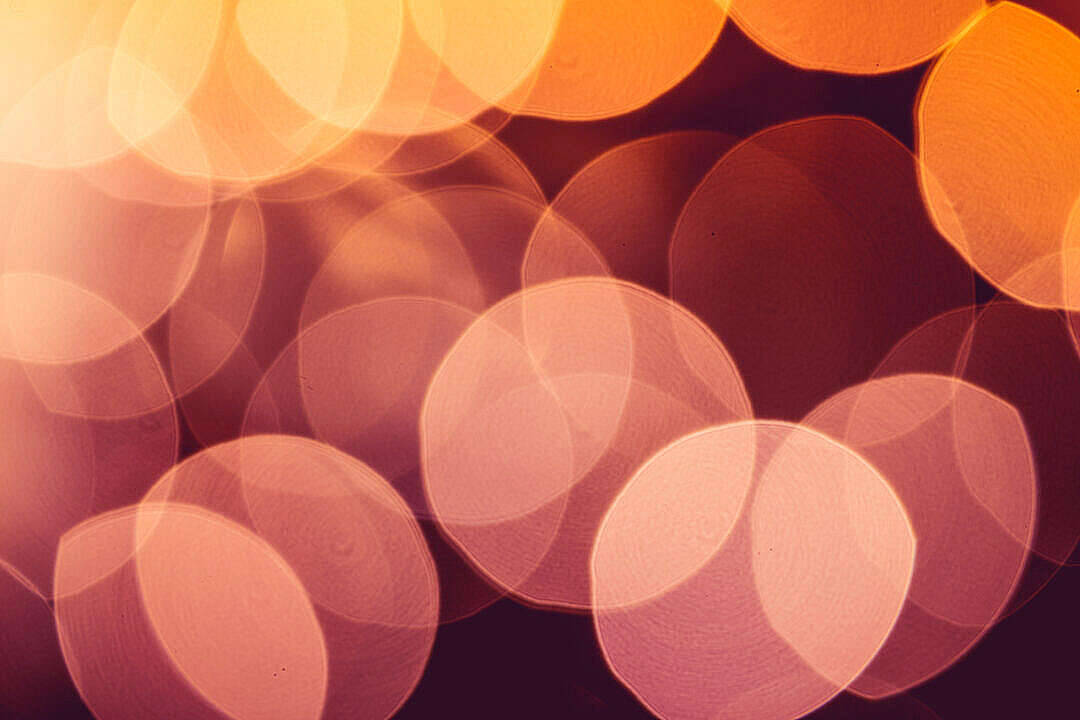 Hd Abstract Bokeh In Orange Circles Background