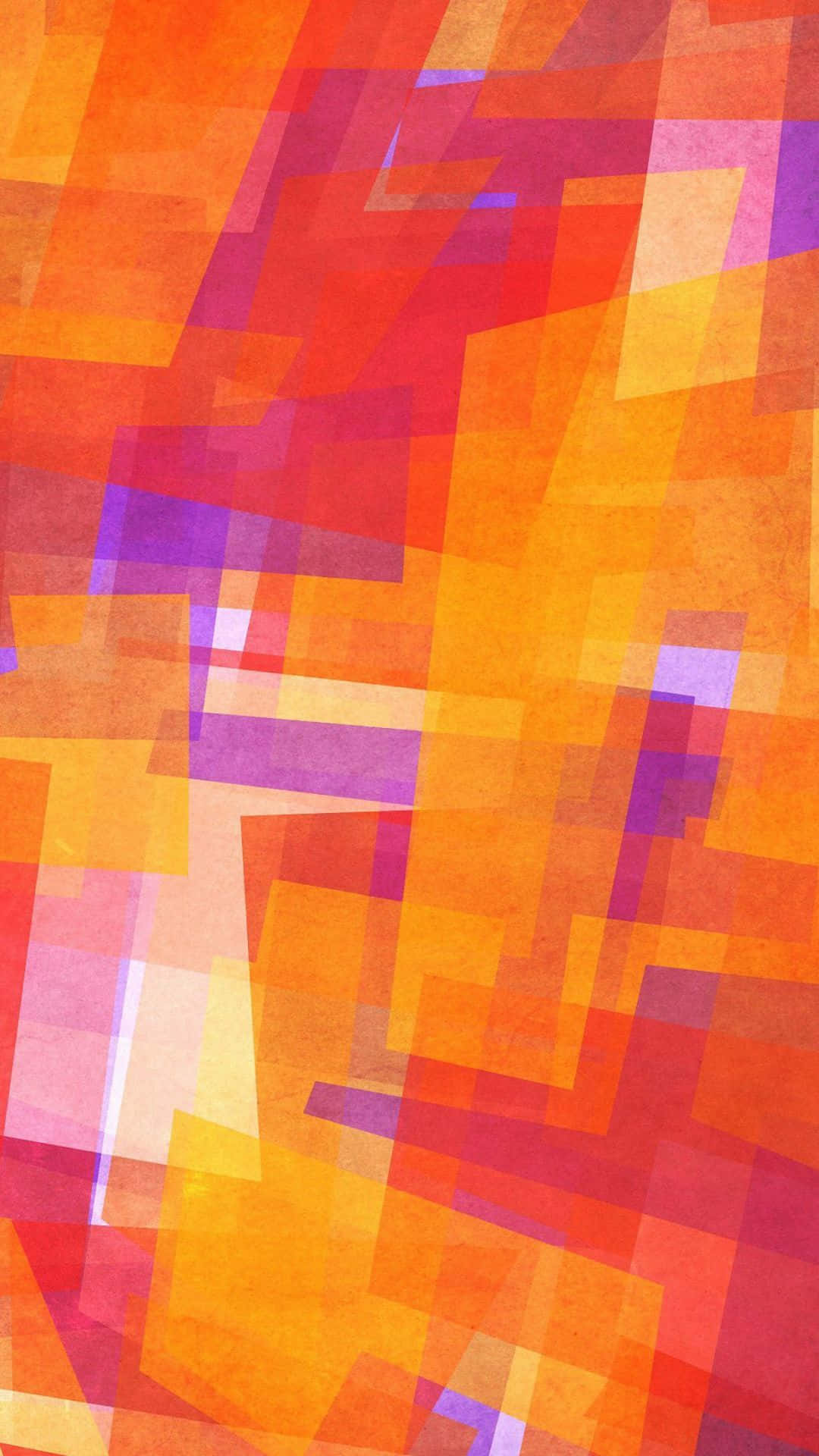 Hd Abstract Cubism Purple And Orange Phone Background