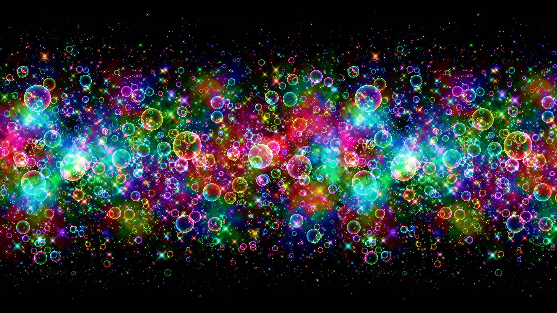 Hd Abstract Multicolored Bubbles Background