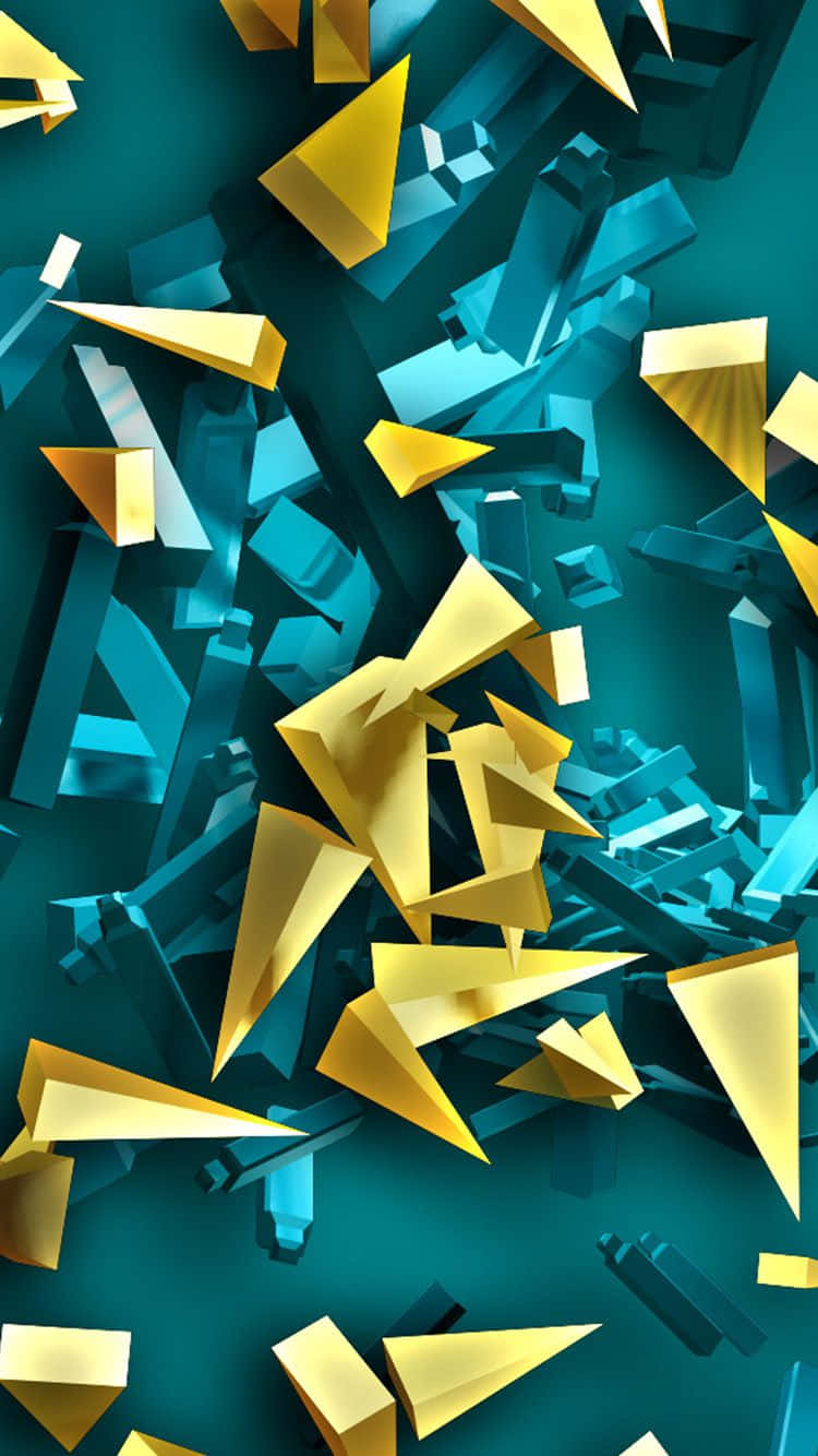 Hd Abstract Phone Triangles And Prism Background