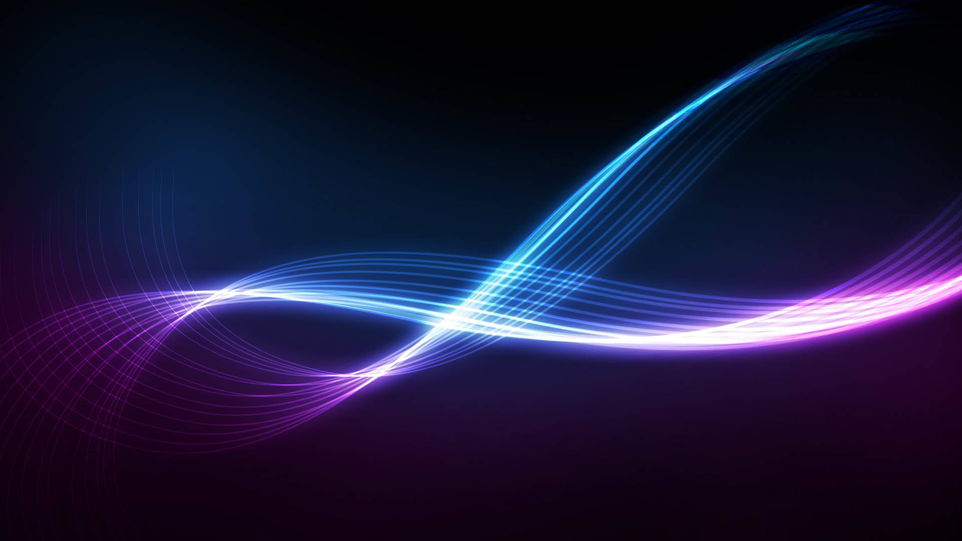 Hd Abstract Purple And Blue Glow Lines Background