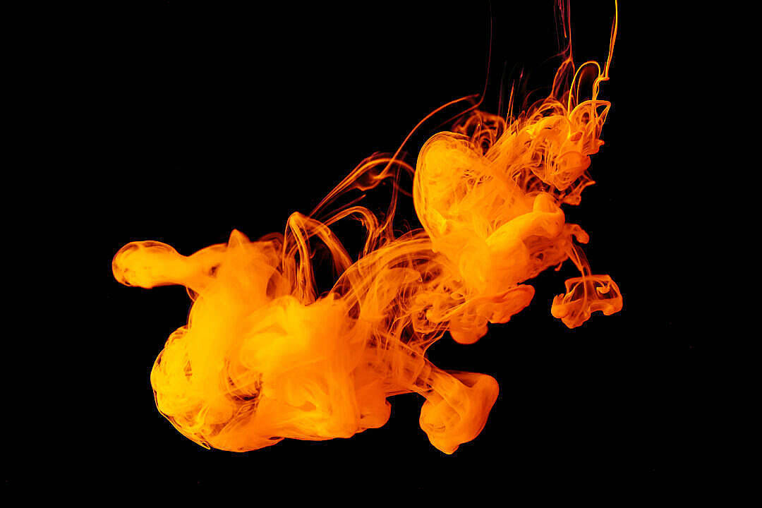 Hd Abstract Yellow Smoke In Black Background