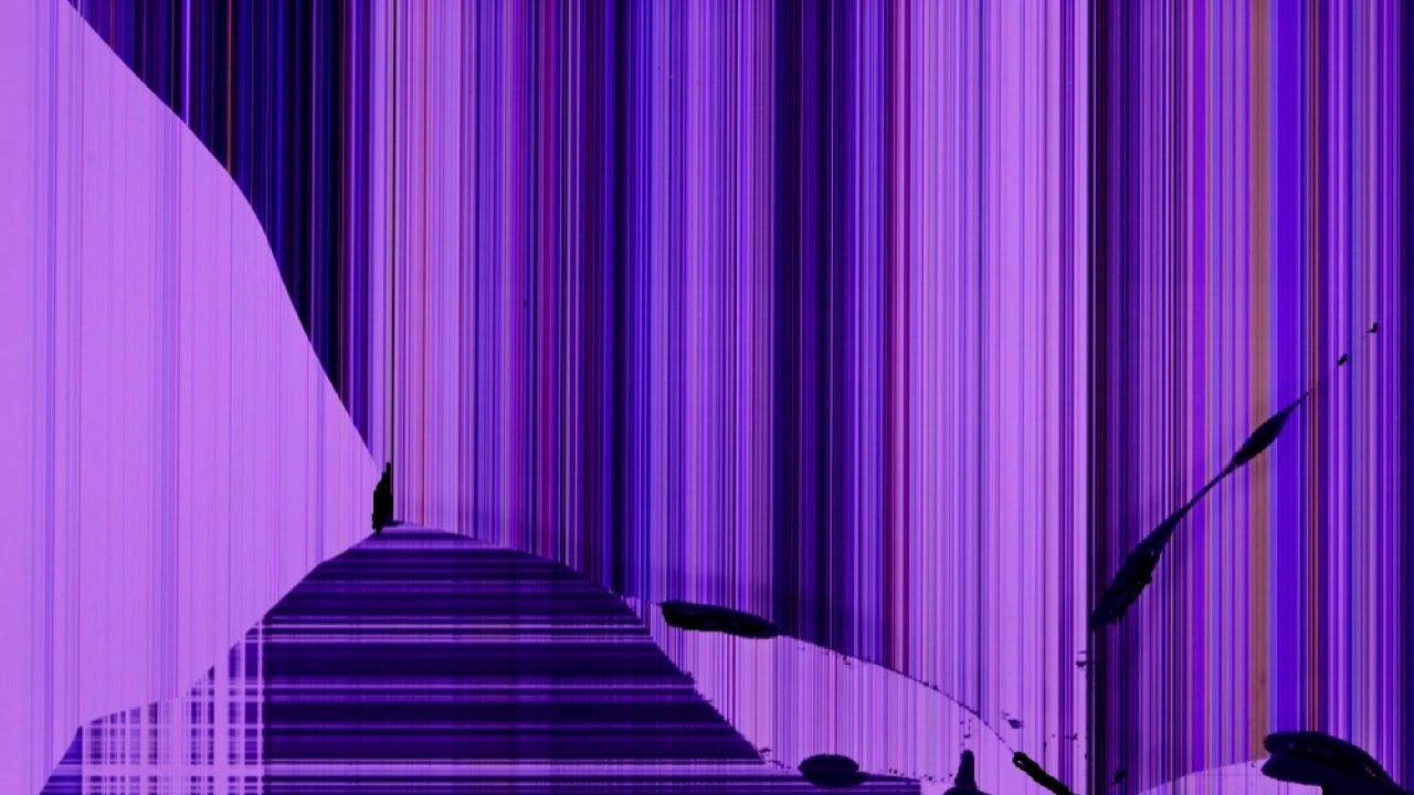 Hd Aesthetic Purple Broken Screen Background