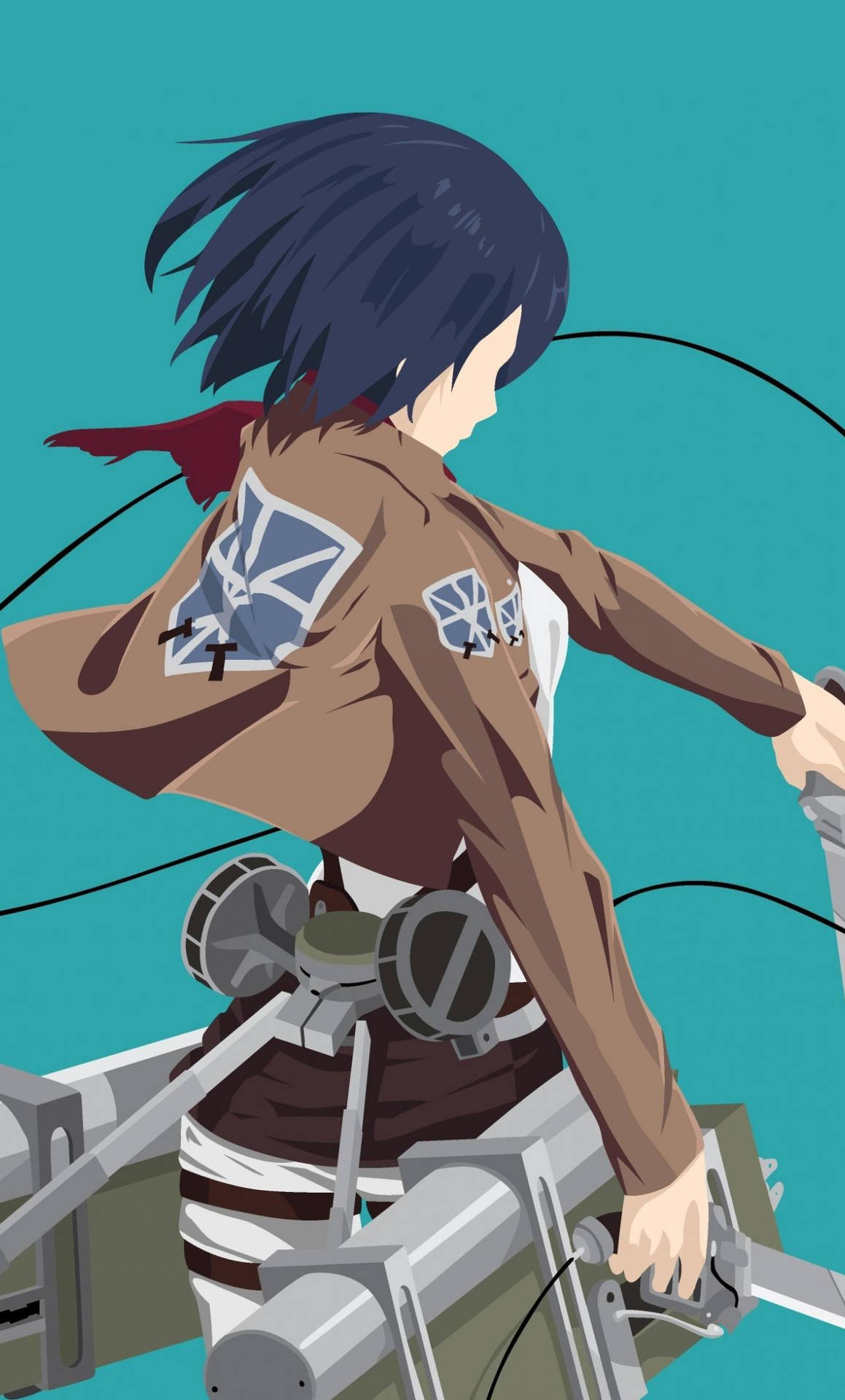 Hd Anime Phone Mikasa Ackerman Minimalist Background