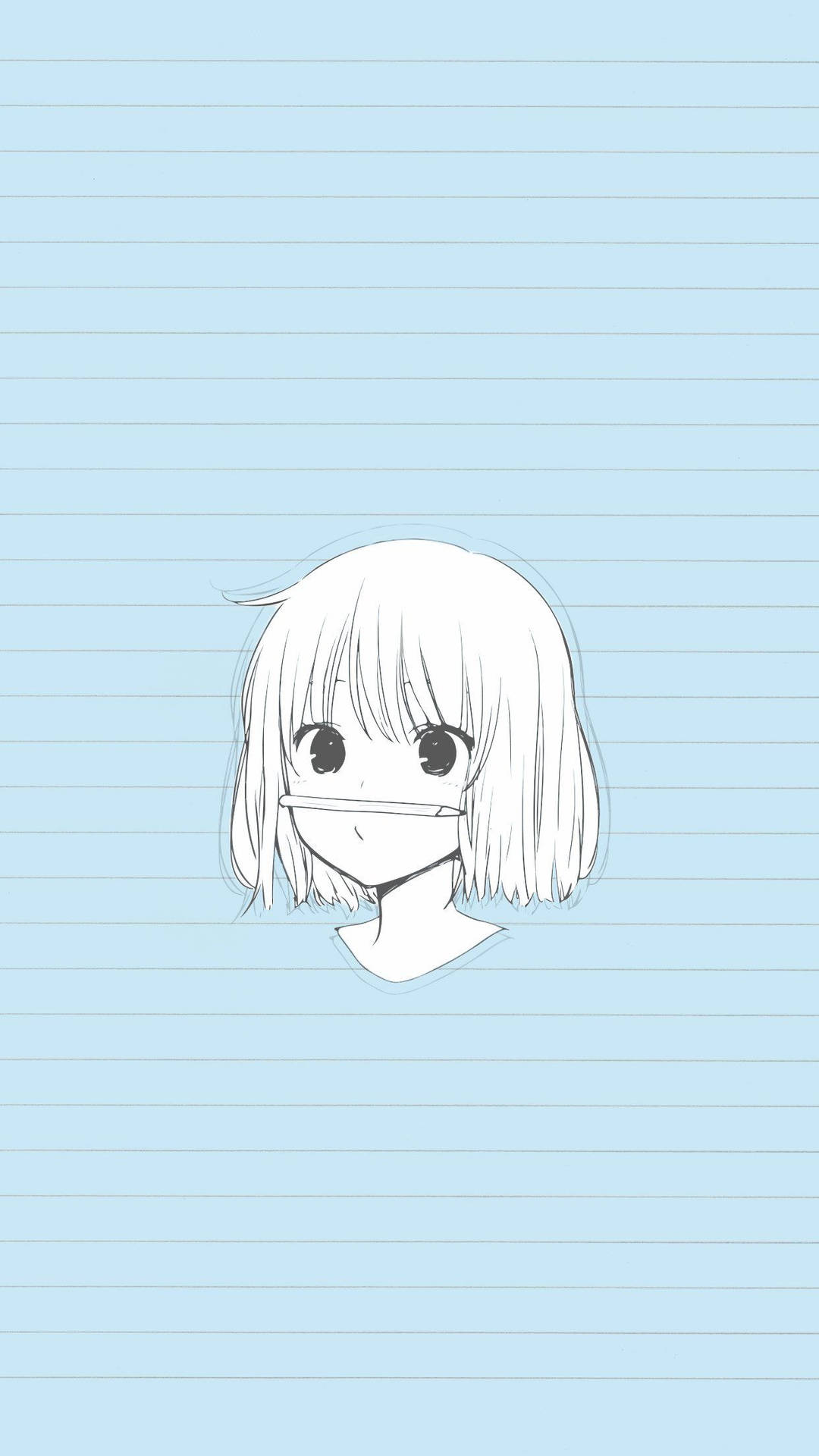 Hd Anime Phone Sketch Of Girl