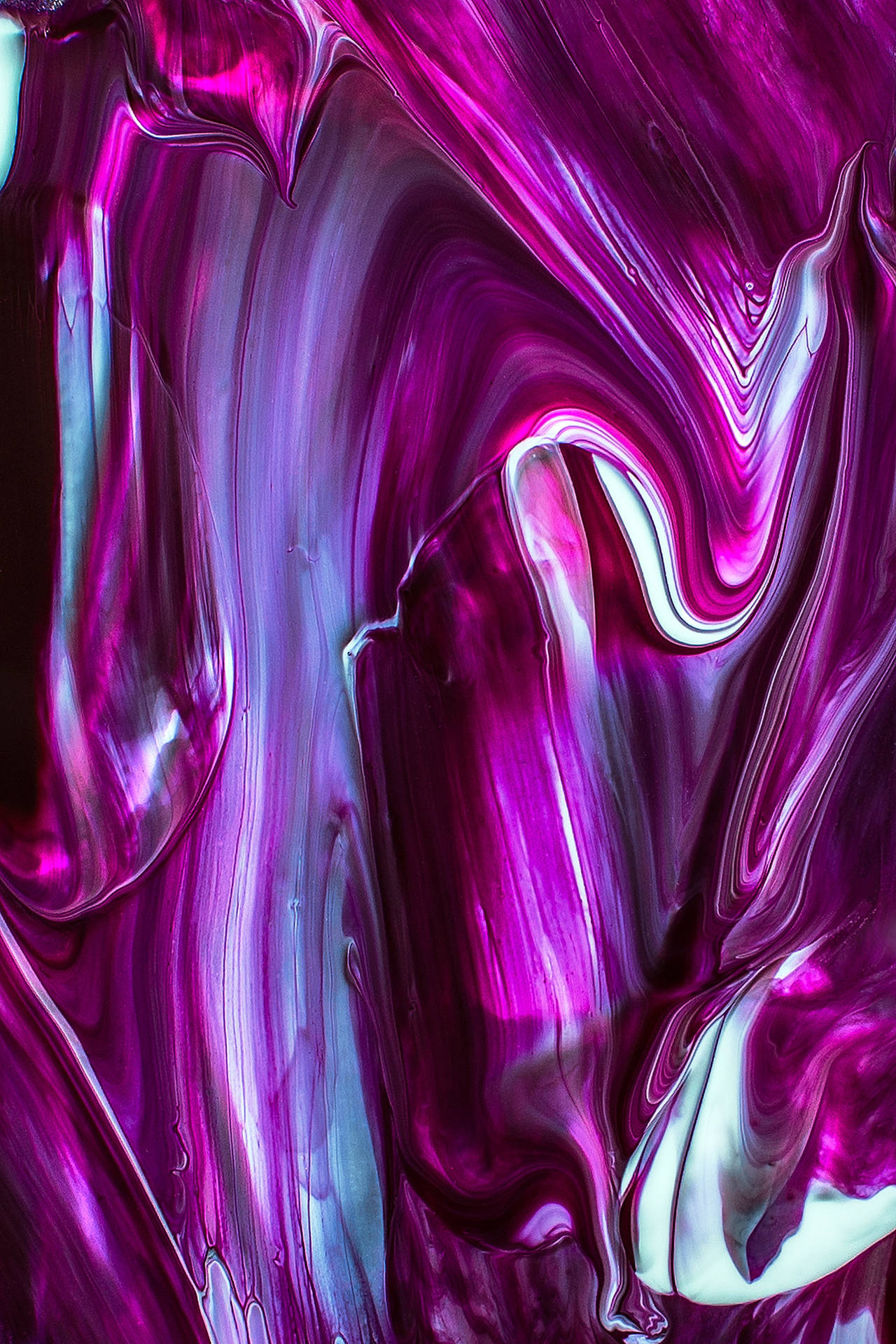 Hd Art Of Dripping Metallic Purple Background
