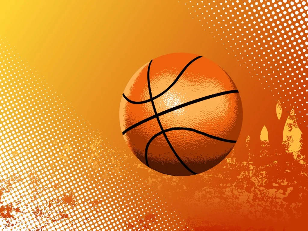 Hd Basketball In Orange Background