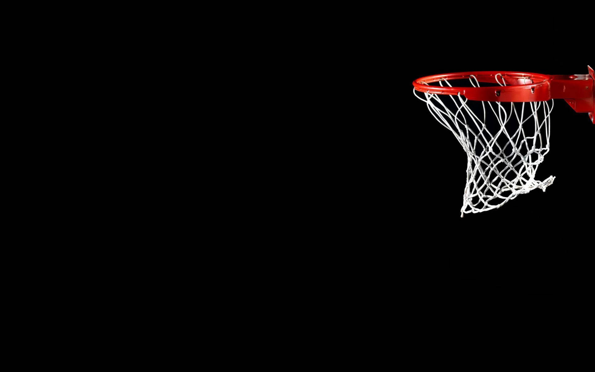 Hd Basketball Ring In Black Background