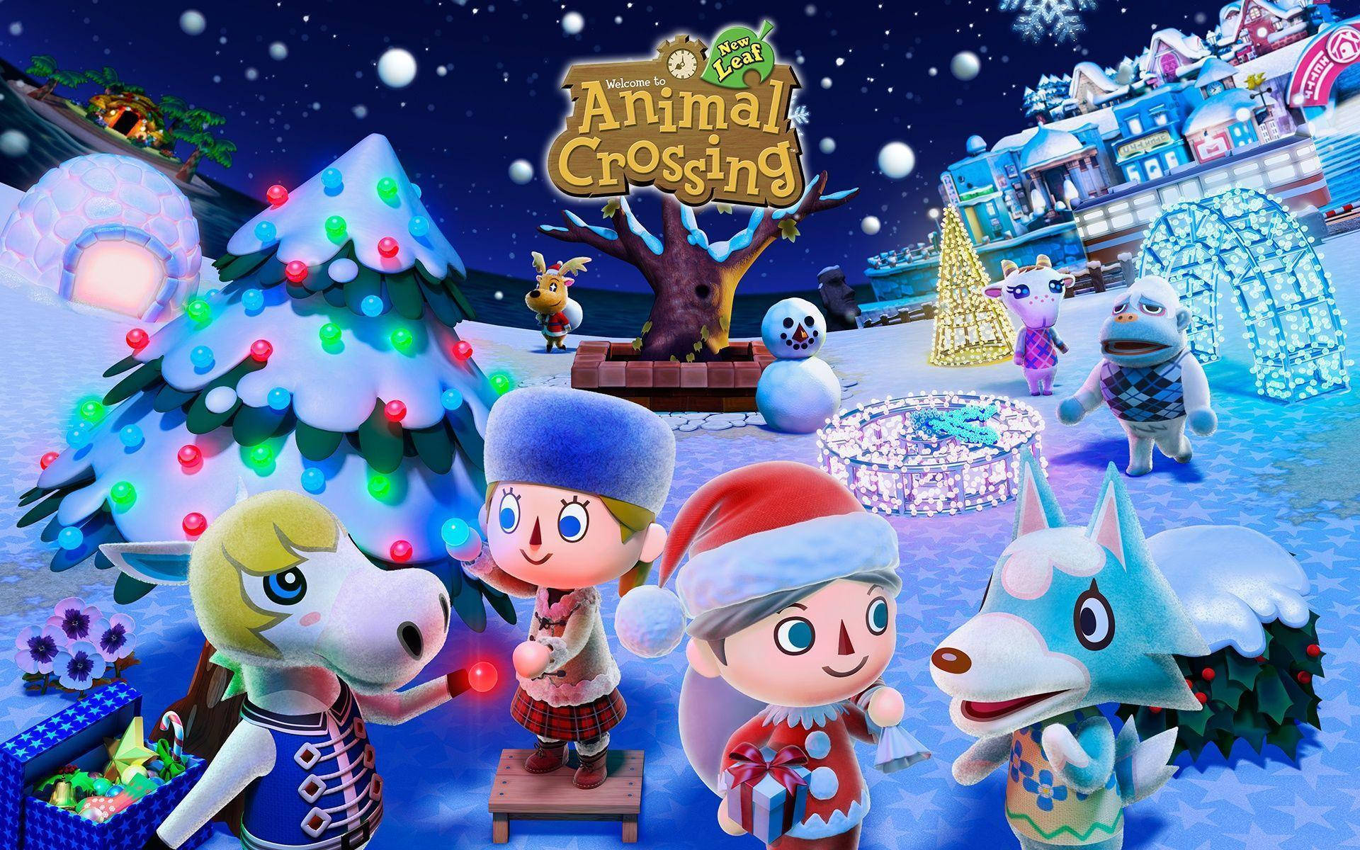 Hd Beautiful Snow Animal Crossing Background