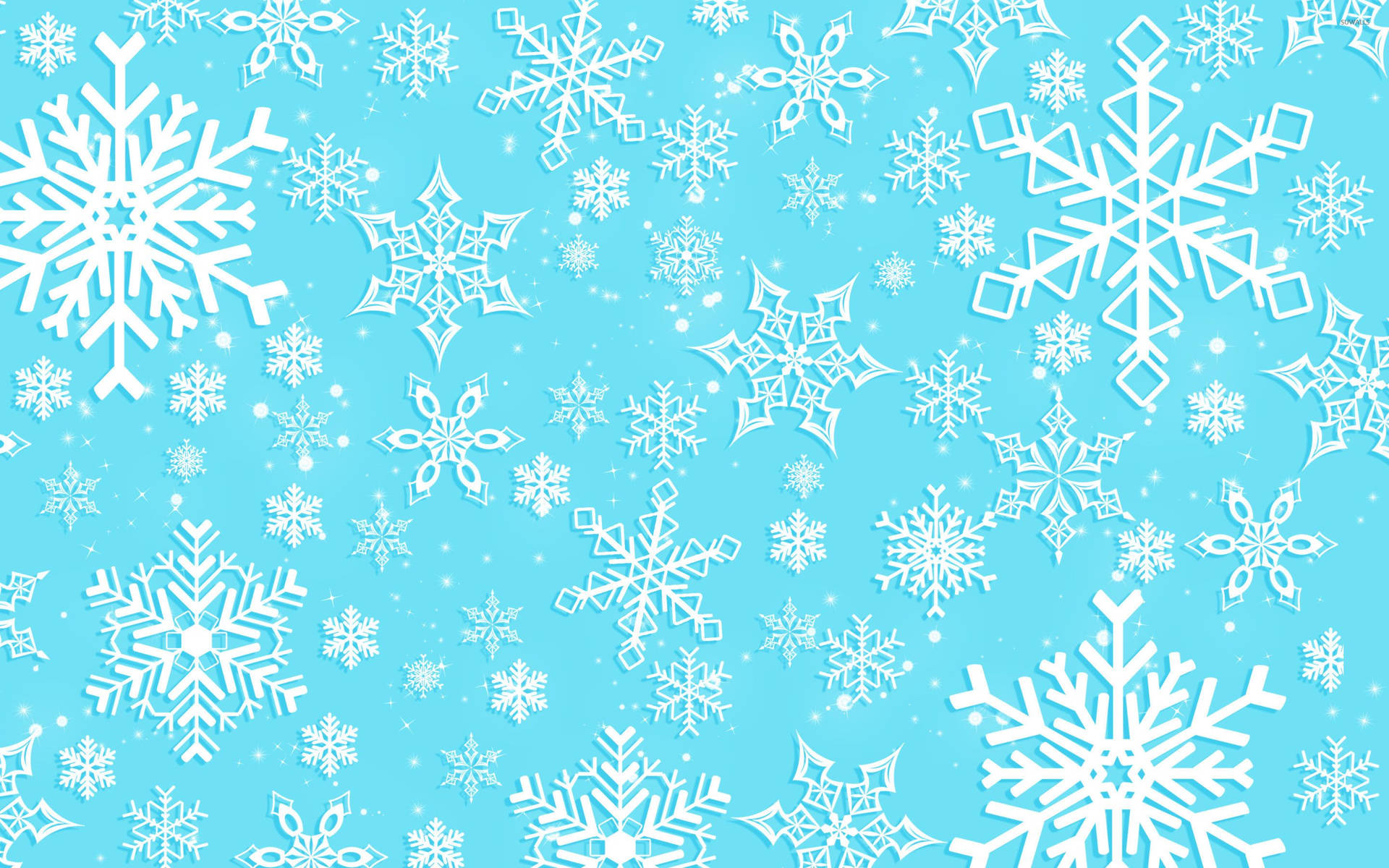 Hd Beautiful Snowflakes Background