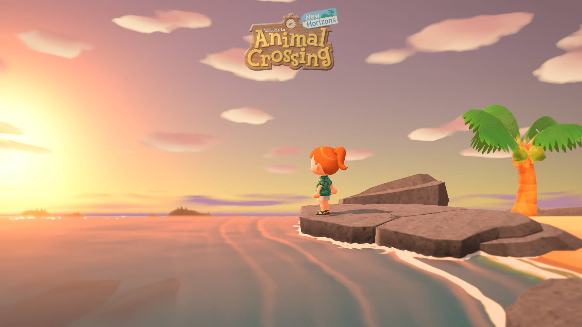 Hd Beautiful Sunset And Island Animal Crossing Background