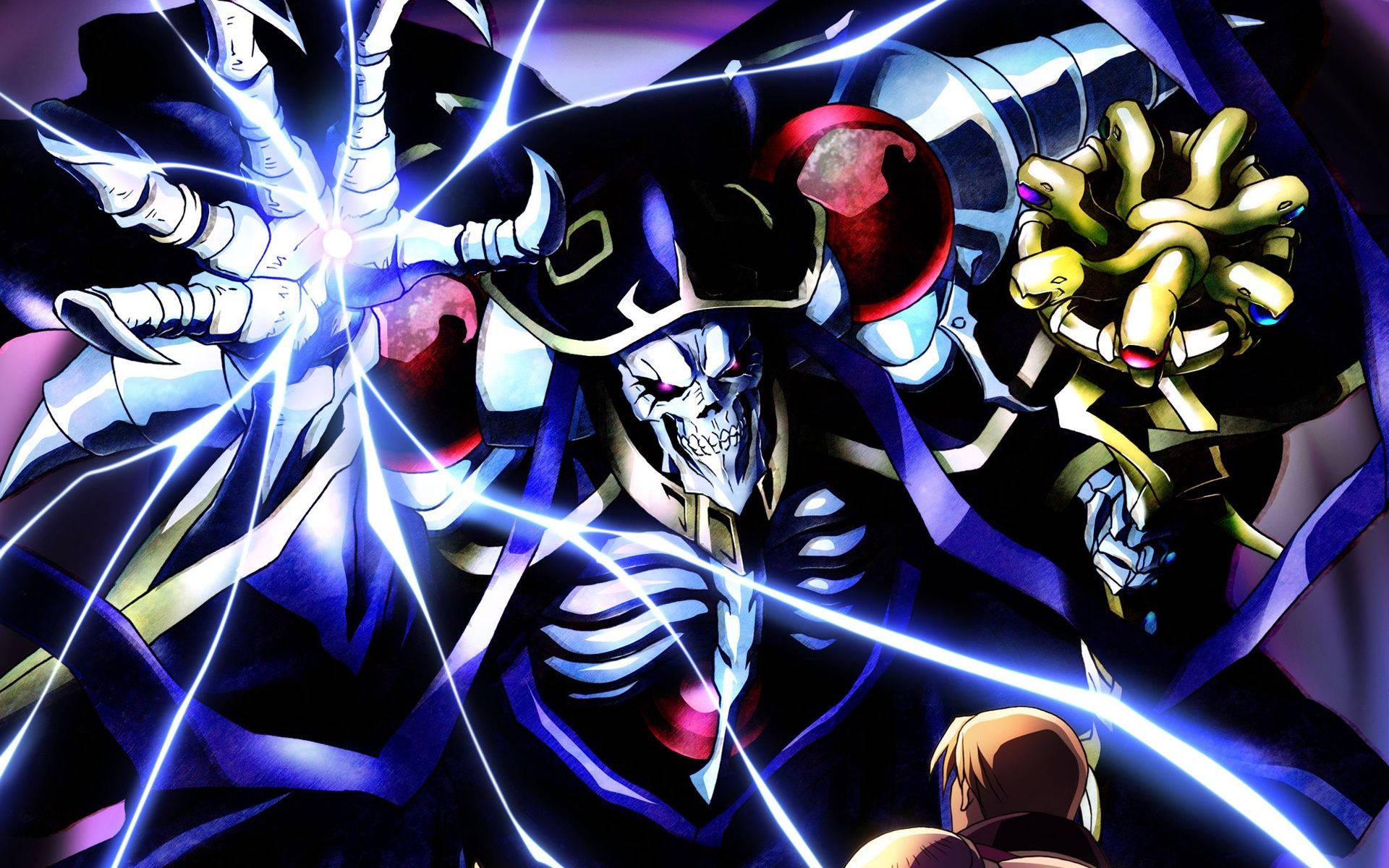 Hd Blue Aesthetic Ainz Ooal Gown Overlord Background