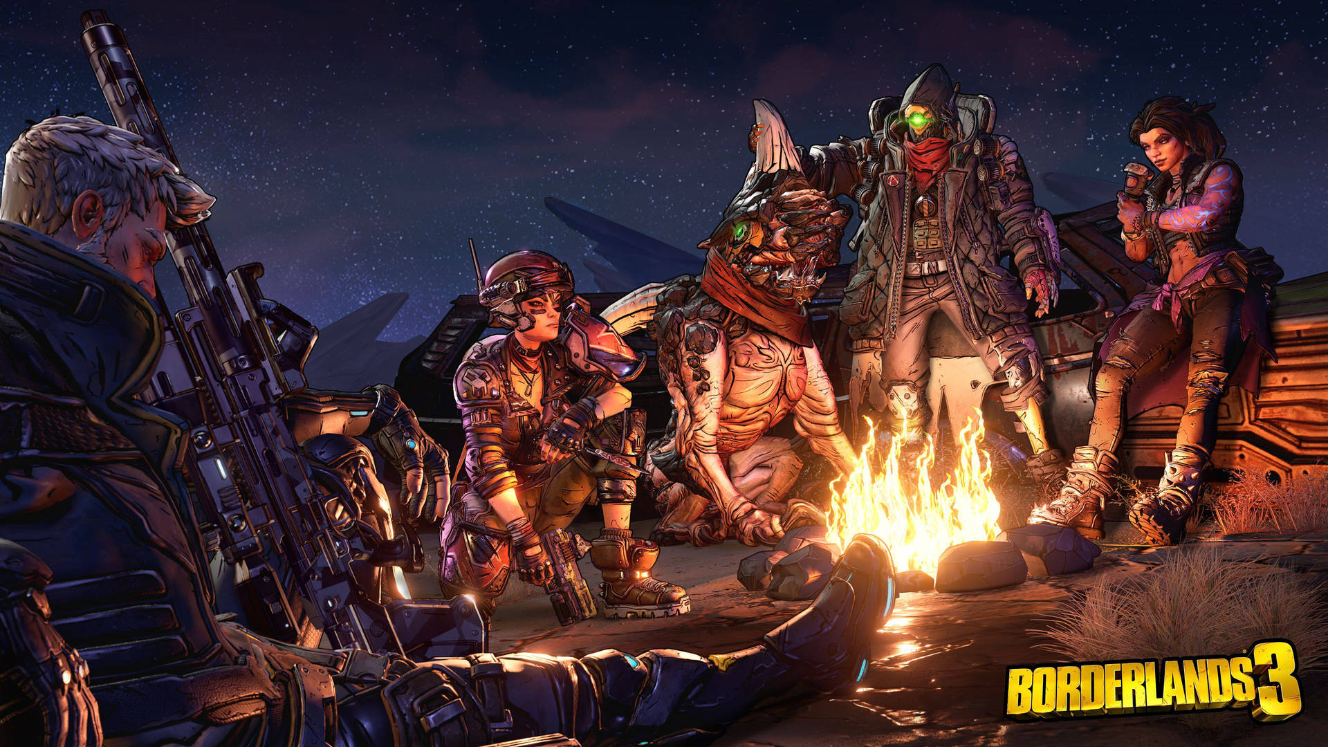 Hd Borderlands 3 Campfire Background