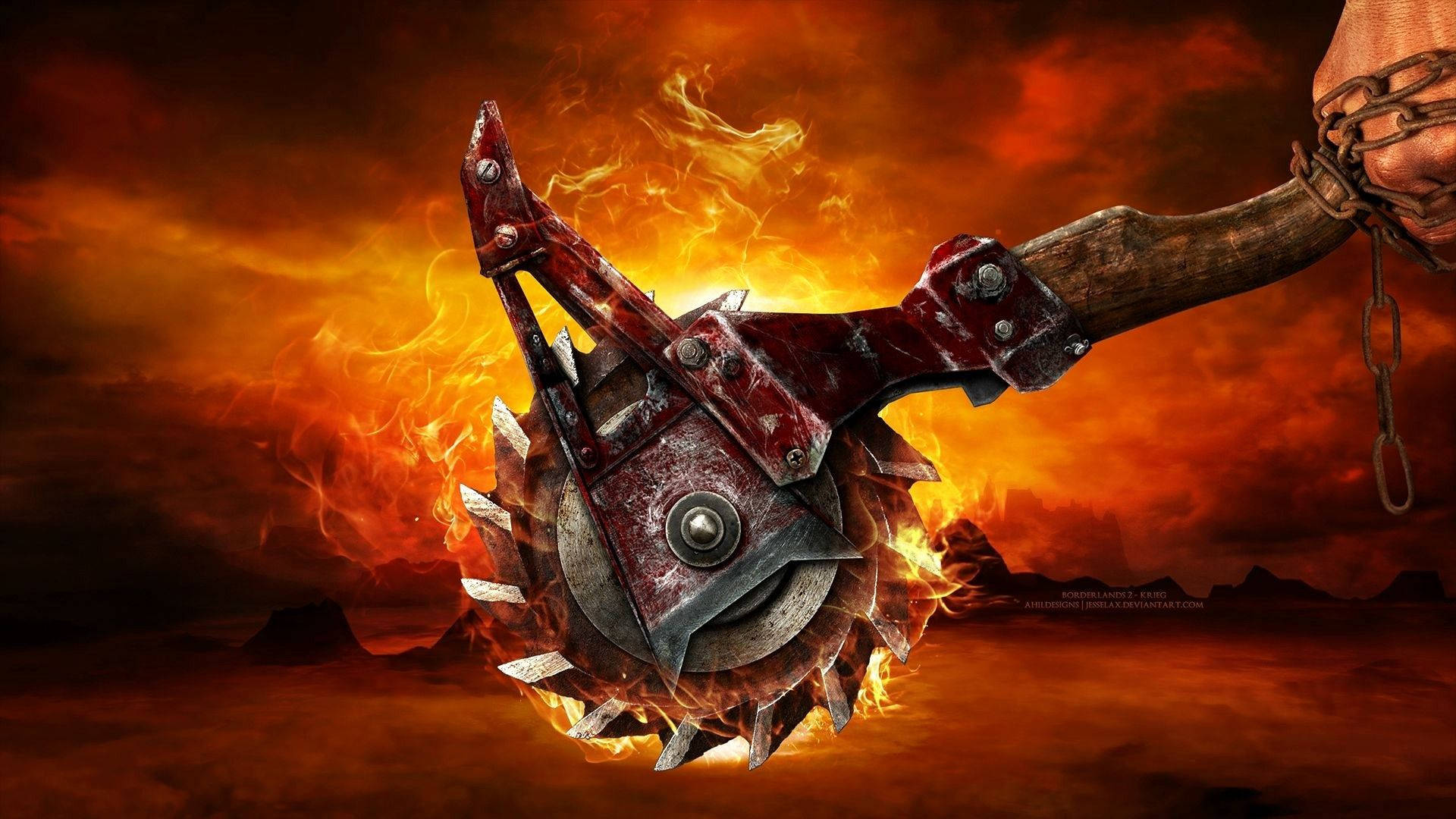 Hd Borderlands 3 Krieg's Weapon Background