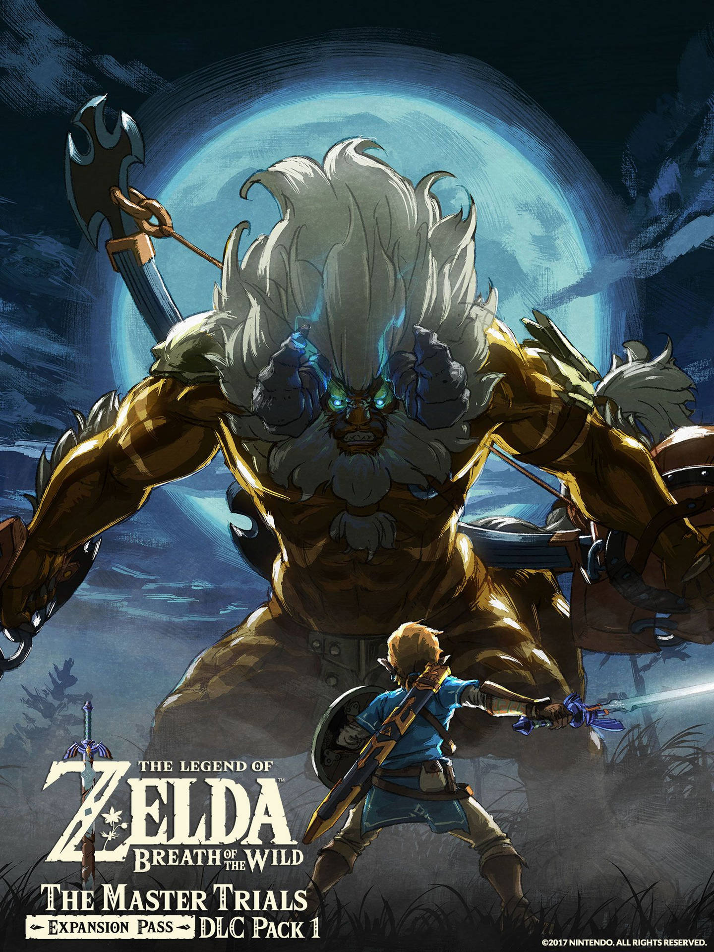 Hd Breath Of The Wild Link And Golden Lynel Background