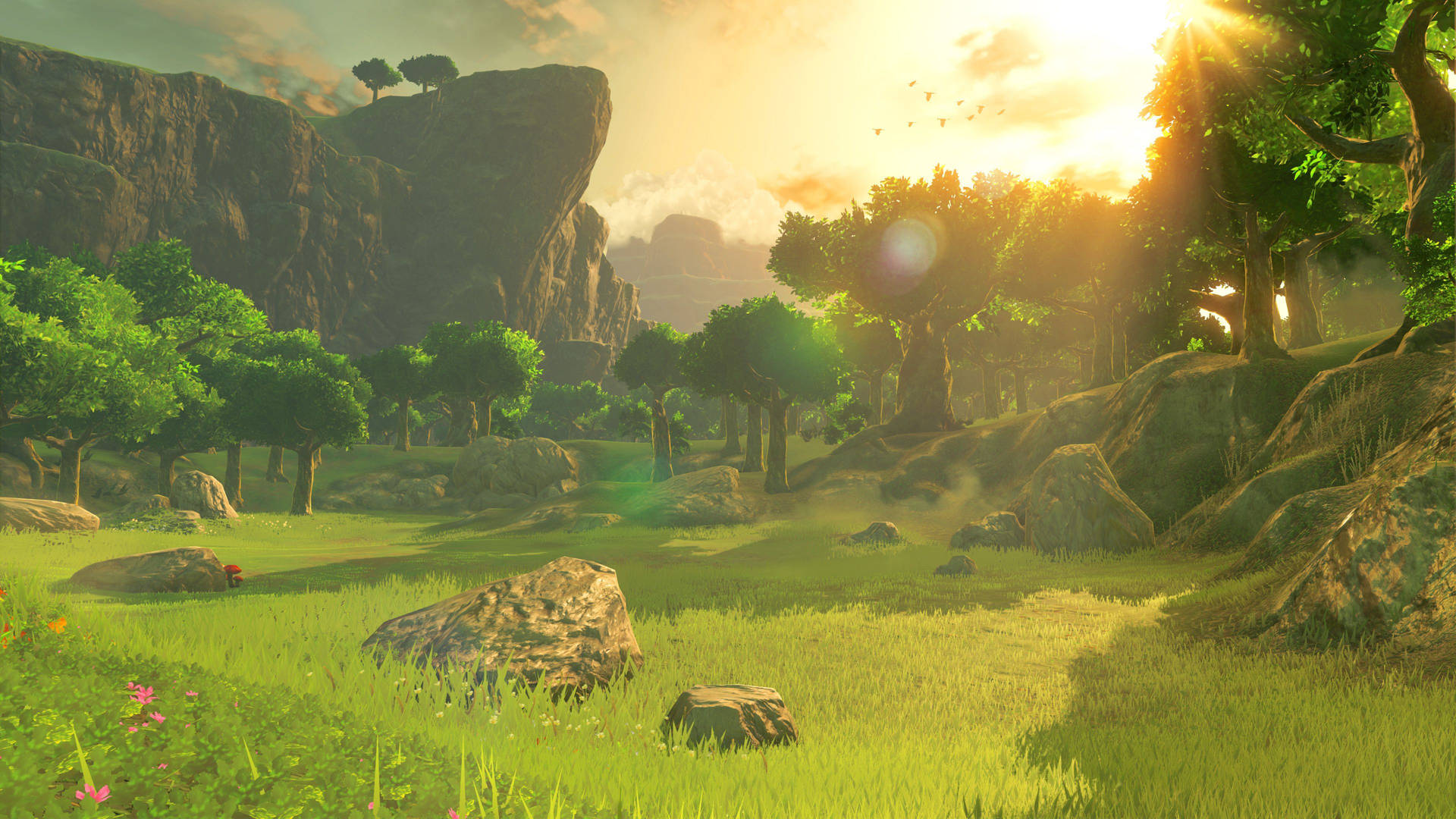 Hd Breath Of The Wild Sunset Background