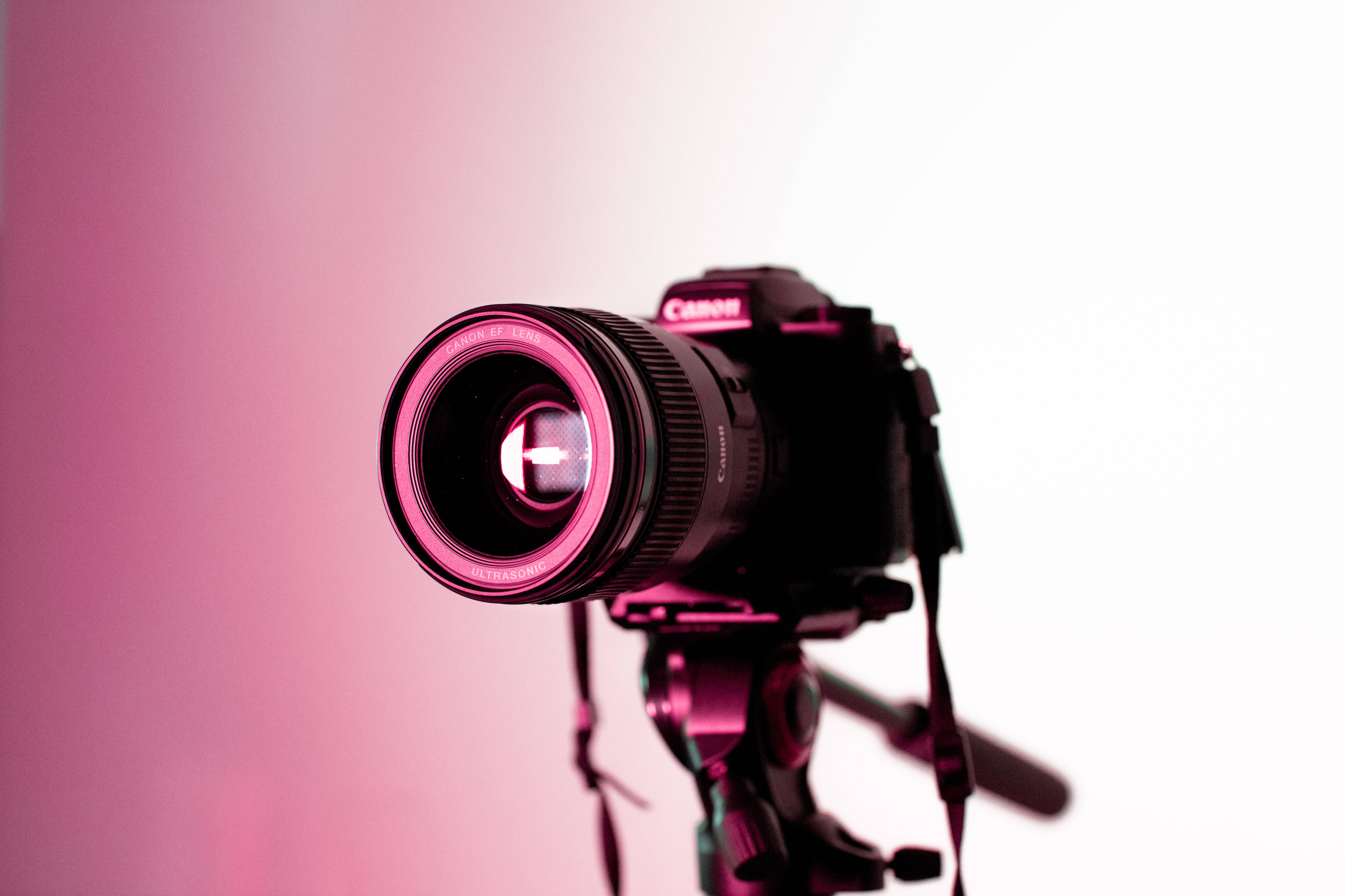 Hd Camera Dslr Pink Aesthetic Background