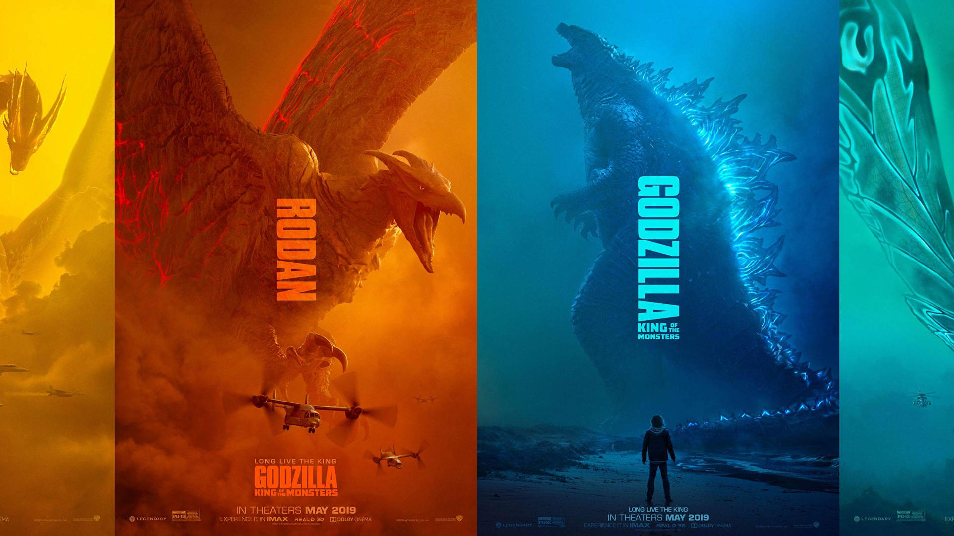 Hd Colorful Aesthetic Godzilla King Of The Monsters Background
