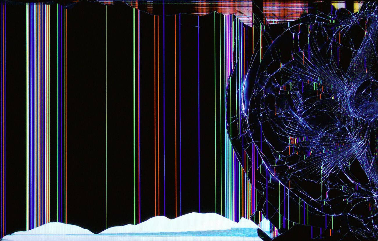 Hd Colorful Broken Screen Art Background