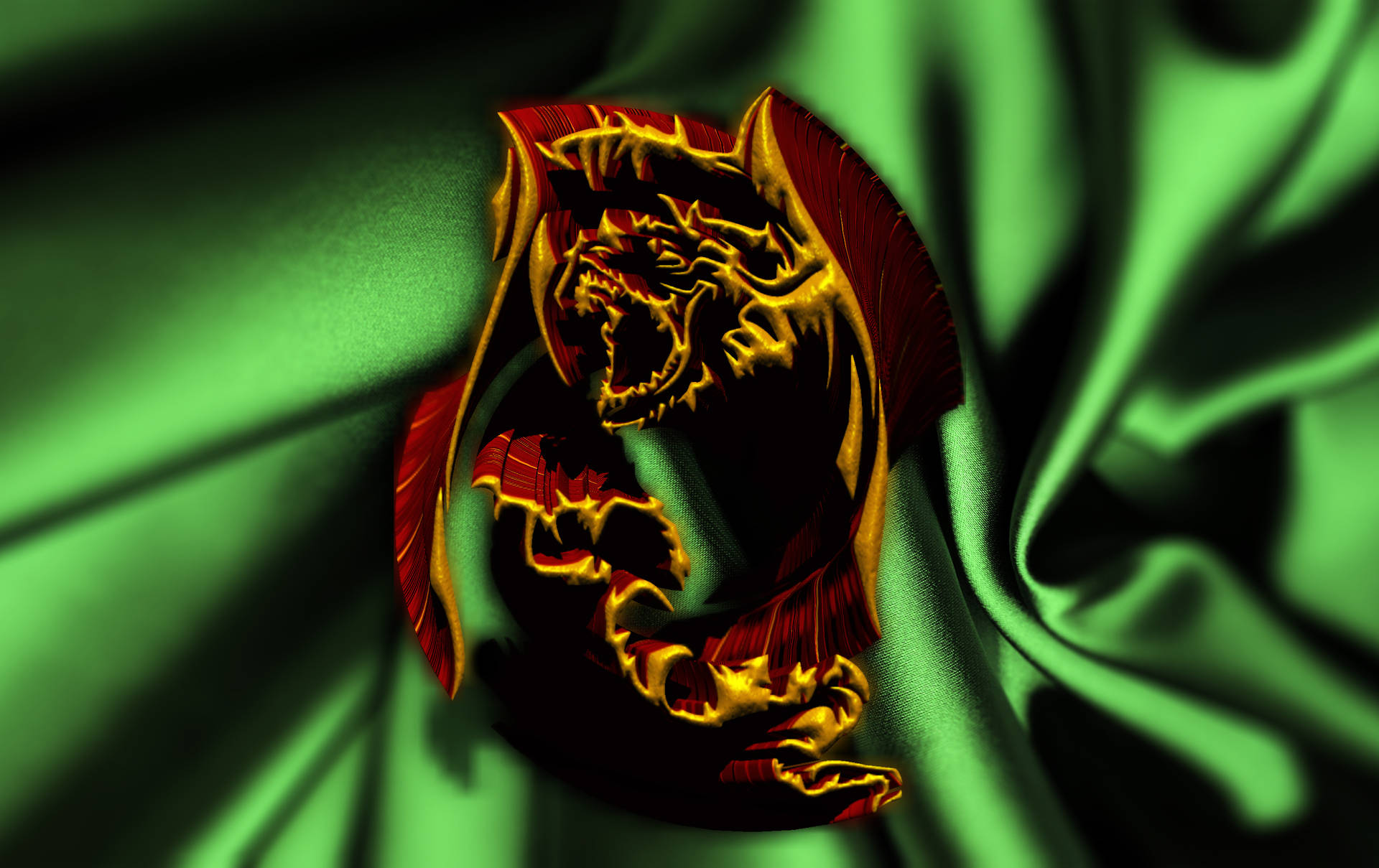 Hd Dragon 3d Red Emblem Background