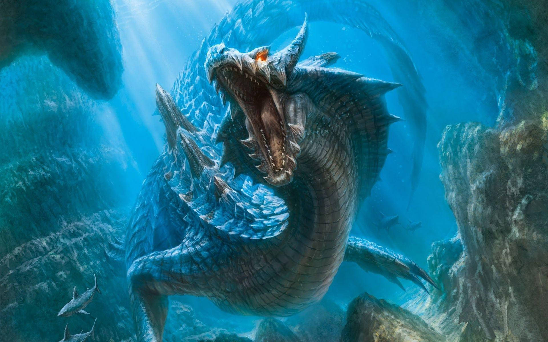 Hd Dragon Blue Serpent