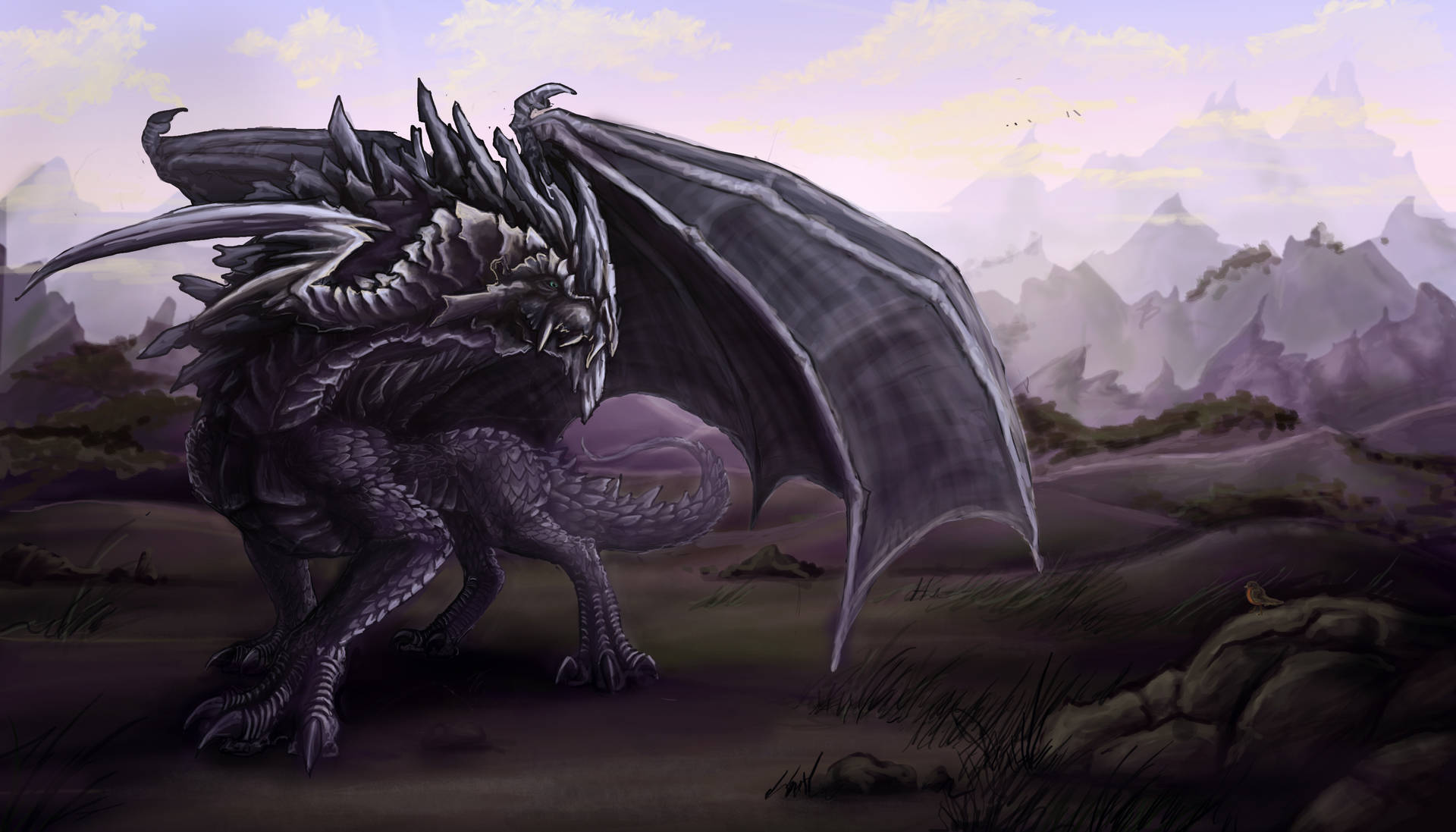 Hd Dragon Cool Illustration Background