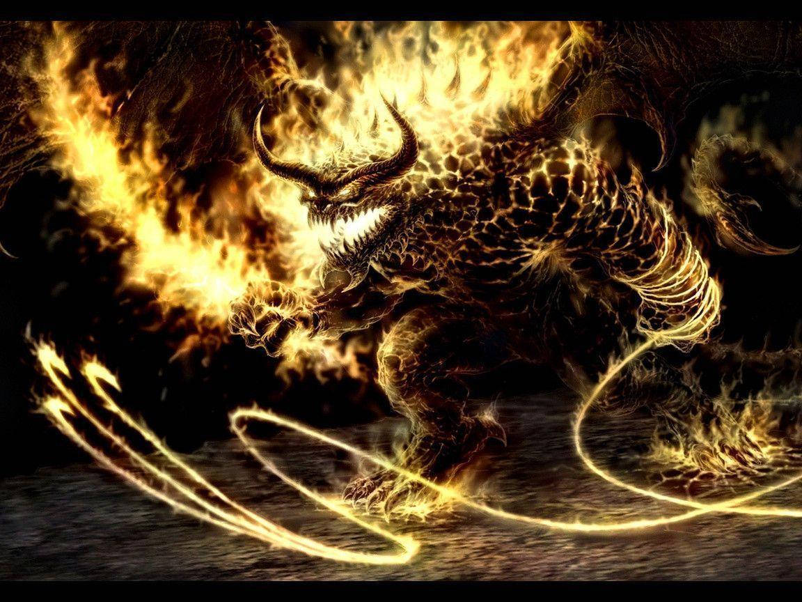 Hd Dragon Flaming Rope Background