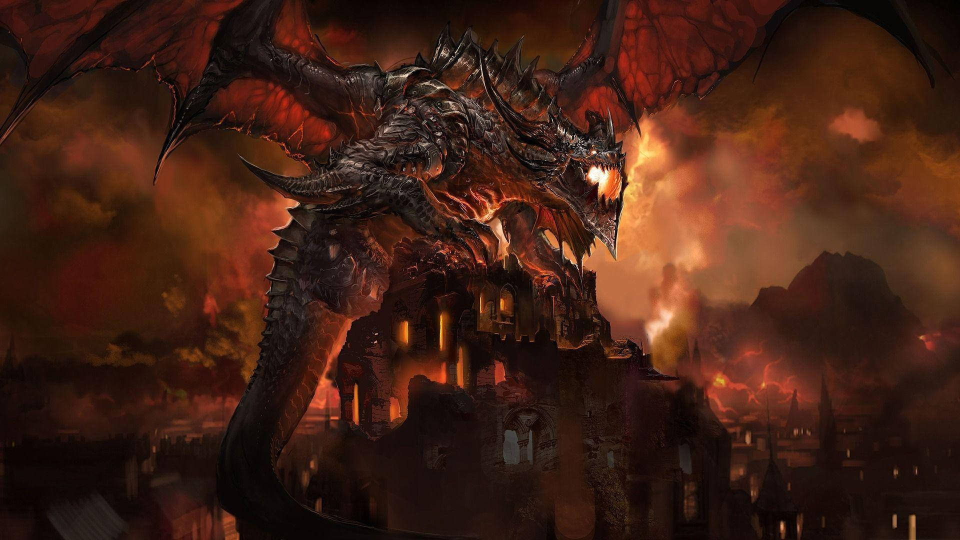Hd Dragon Inferno Background
