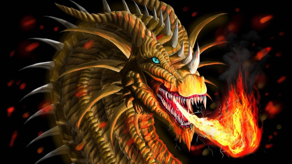 Hd Dragon Spitting Fire Background