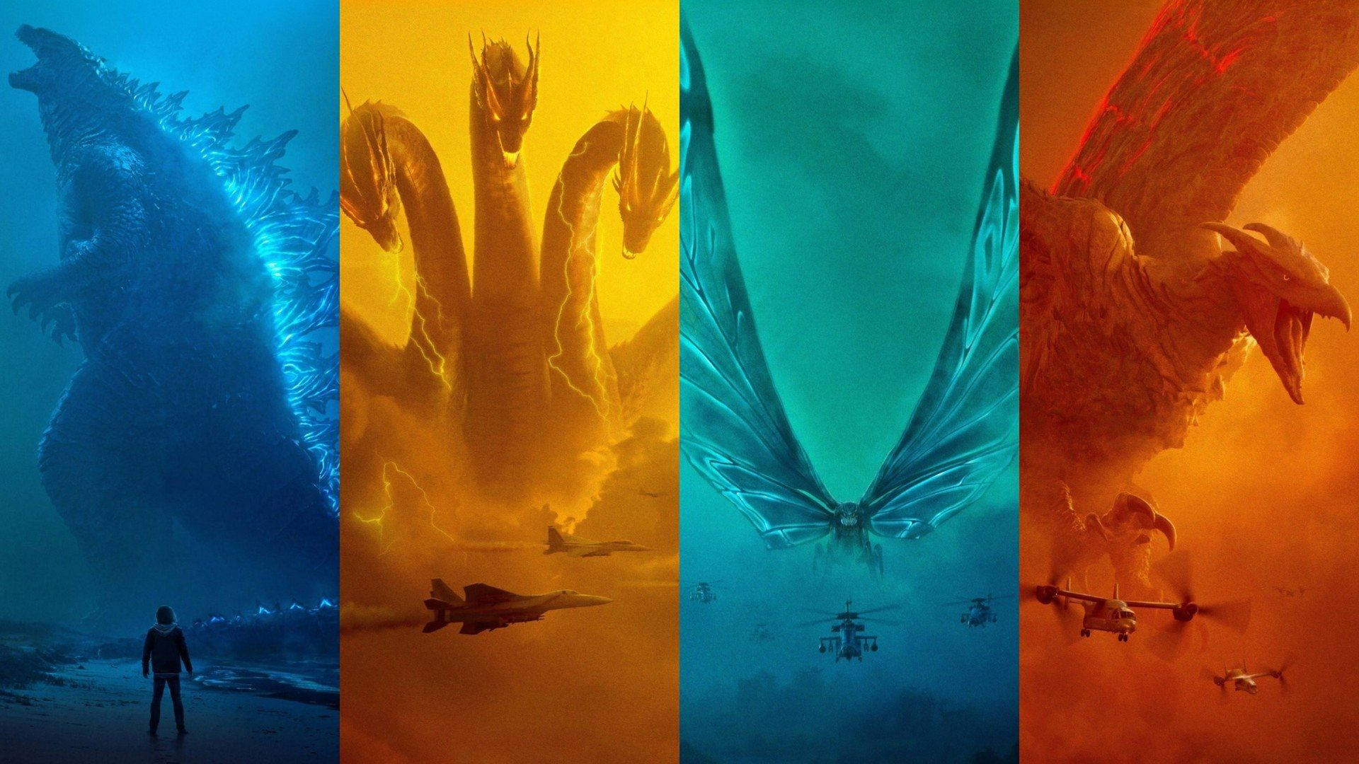 Hd Enemies Of Godzilla King Of The Monsters Background