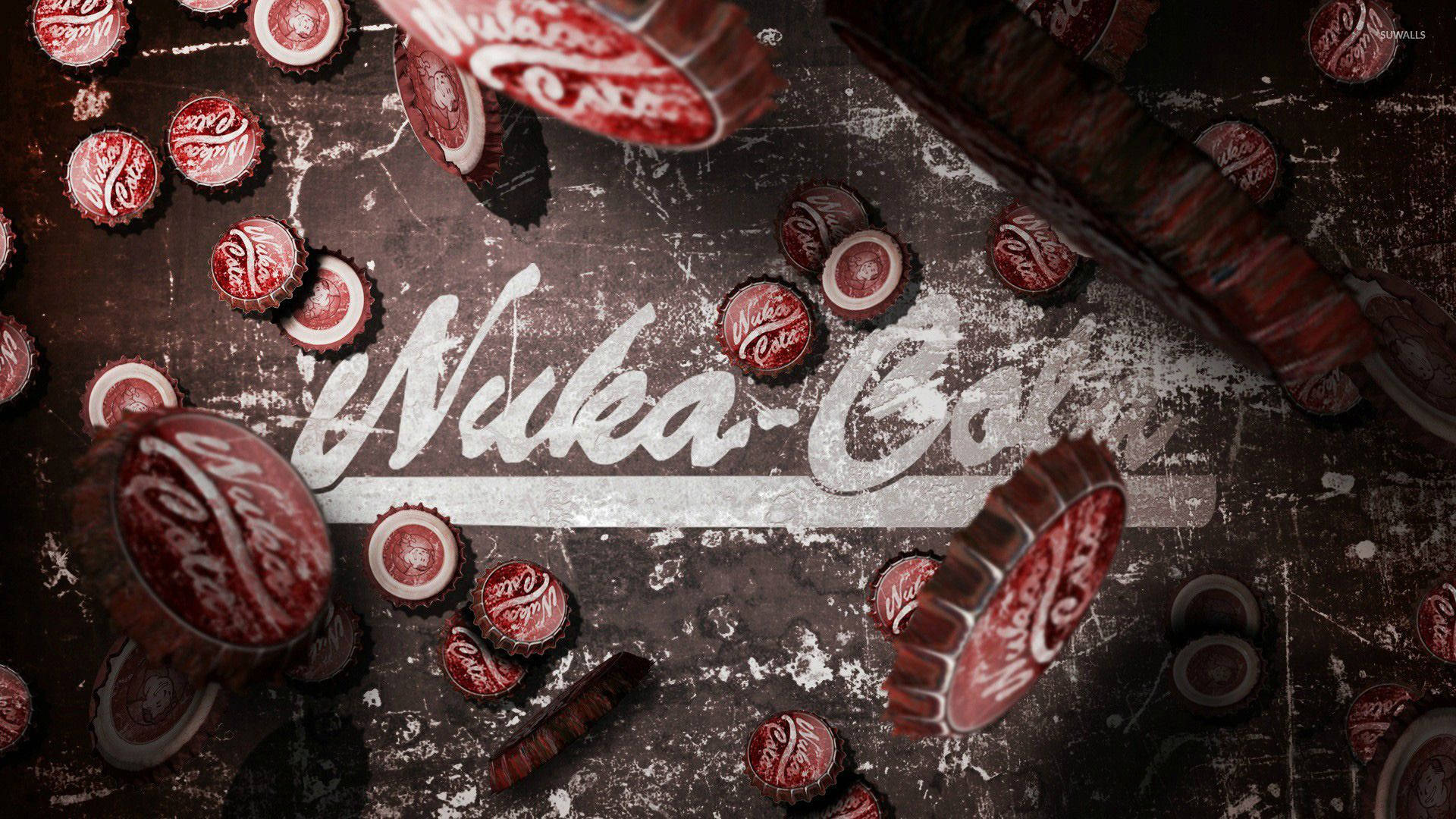Hd Fallout Nuka-cola Crown Caps Background