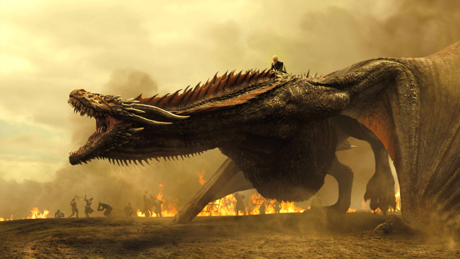 Hd Fire Dragon Of Game Of Thrones Background
