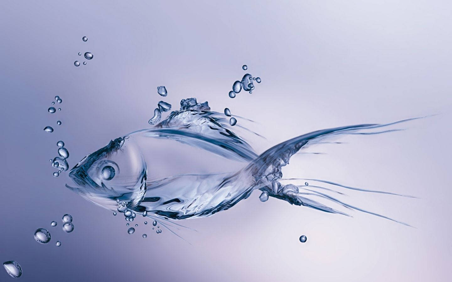 Hd Fish Made Of Water Graphic Art Background