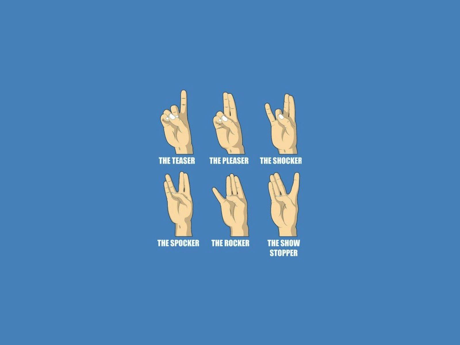 Hd Funny Hand Signs Background